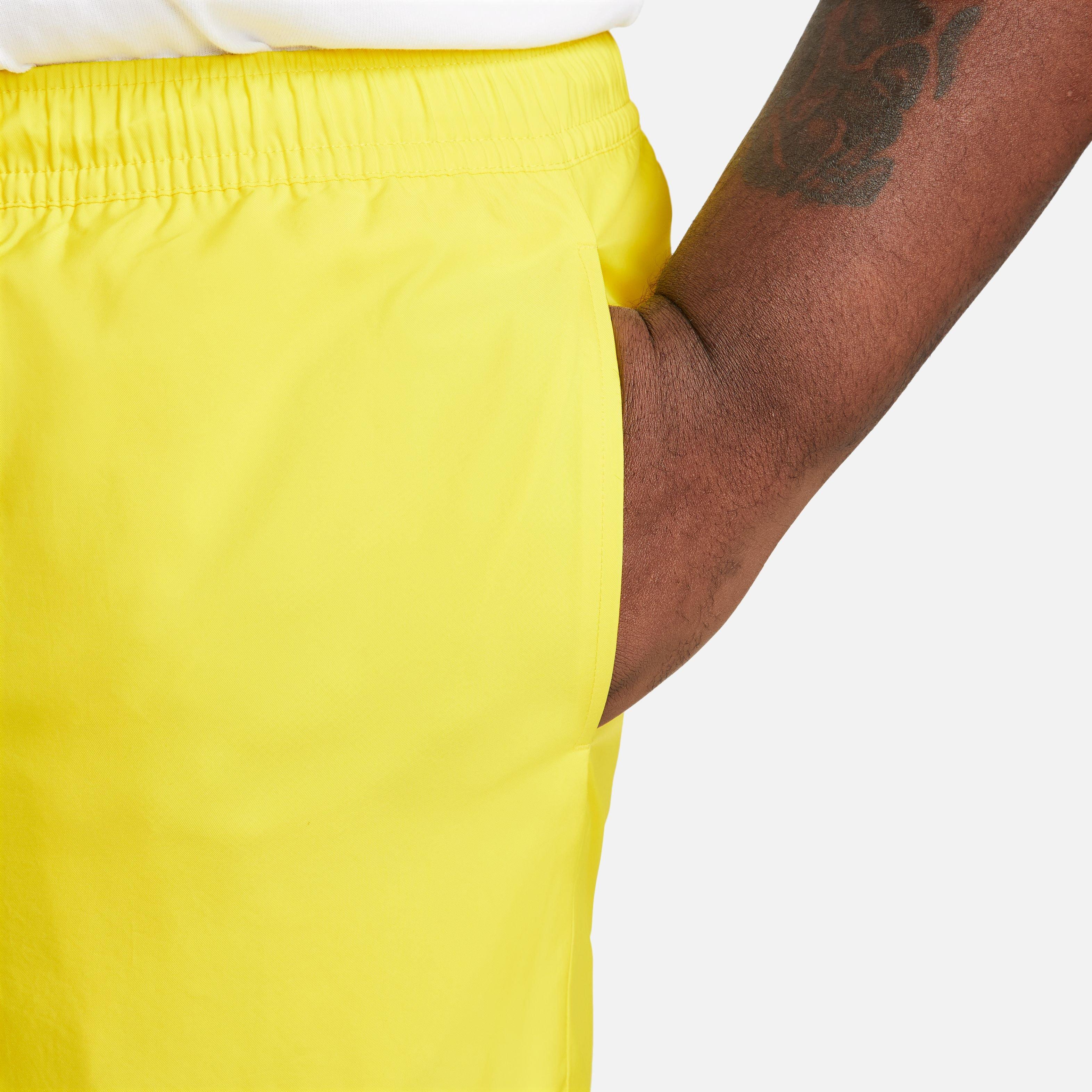 Nike Men's Sportswear Sport Essentials Woven Lined Flow Shorts-Yellow - YELLOW Thumbnail View 8