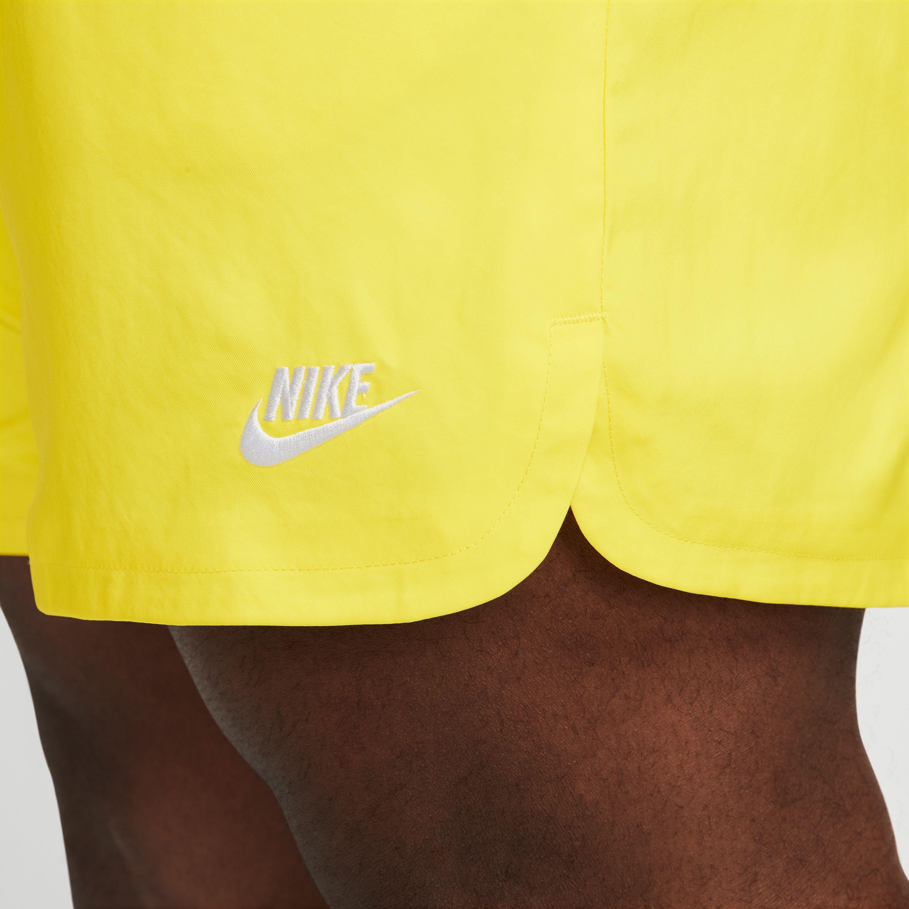 Nike Men's Sportswear Sport Essentials Woven Lined Flow Shorts-Yellow - YELLOW Thumbnail View 13
