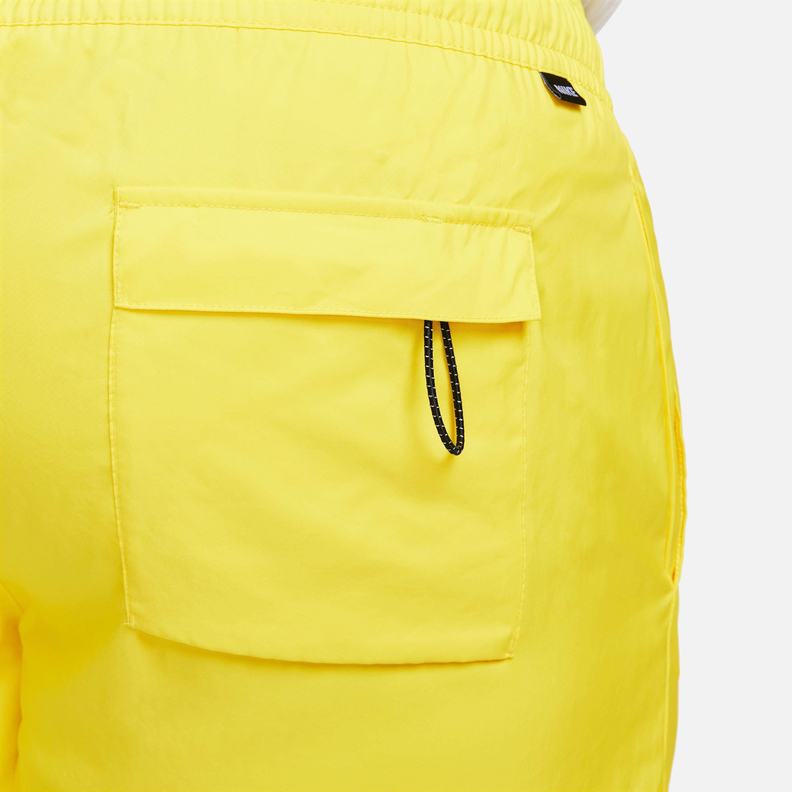 Nike Men's Sportswear Sport Essentials Woven Lined Flow Shorts-Yellow - YELLOW Thumbnail View 12