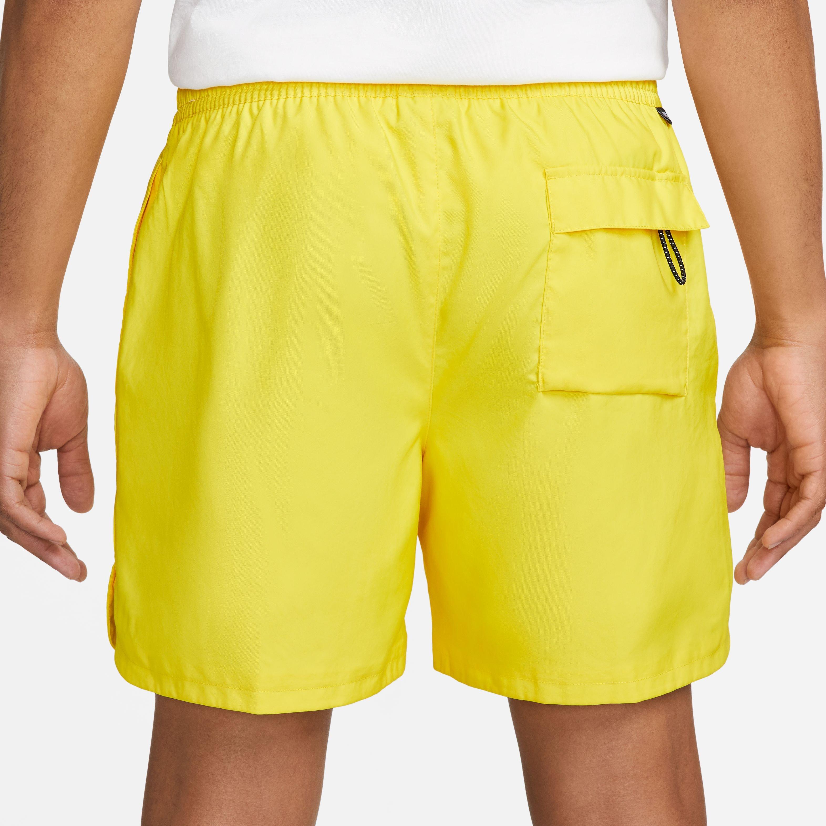 Nike Men's Sportswear Sport Essentials Woven Lined Flow Shorts-Yellow - YELLOW Thumbnail View 10