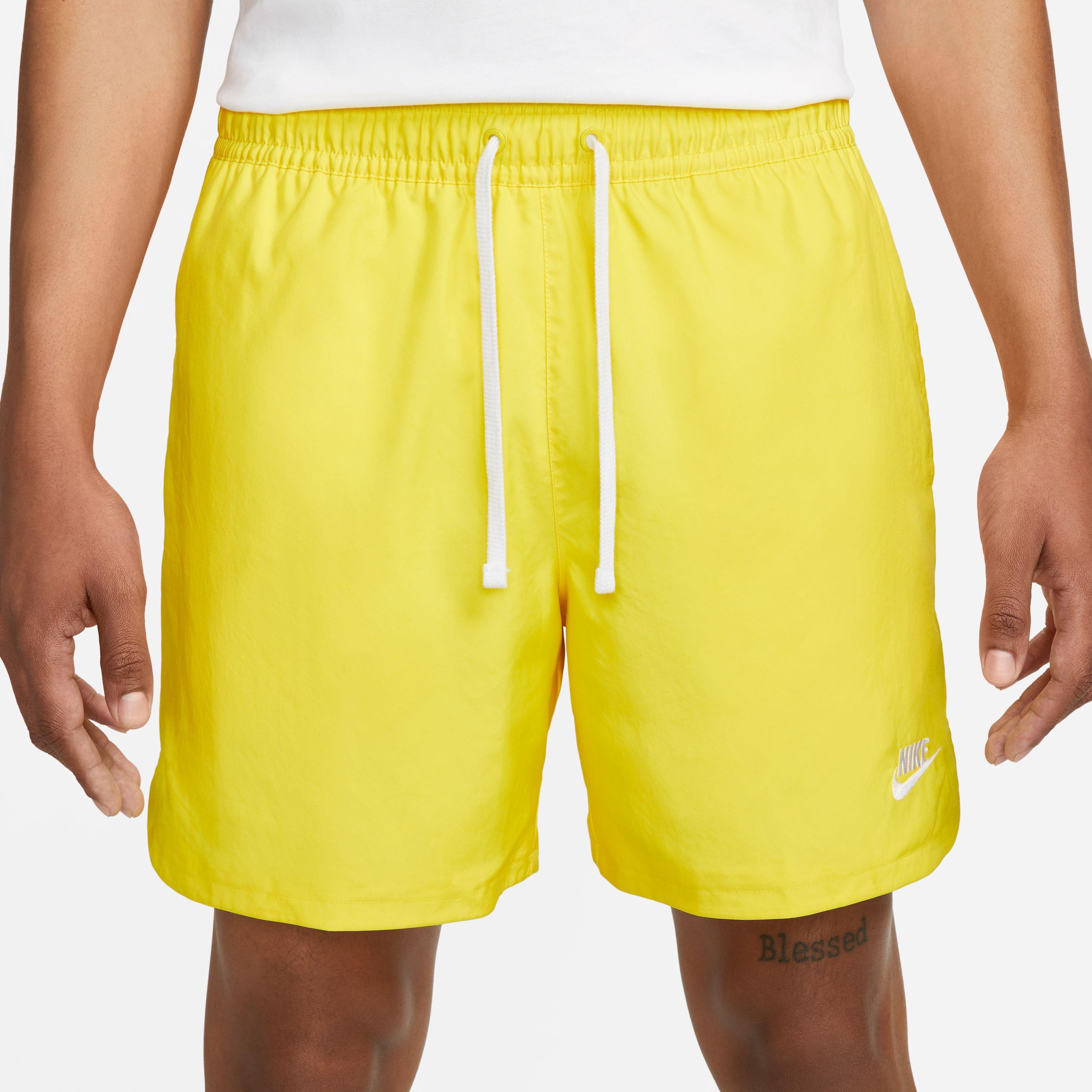 Nike Men's Sportswear Sport Essentials Woven Lined Flow Shorts-Yellow - YELLOW Thumbnail View 6