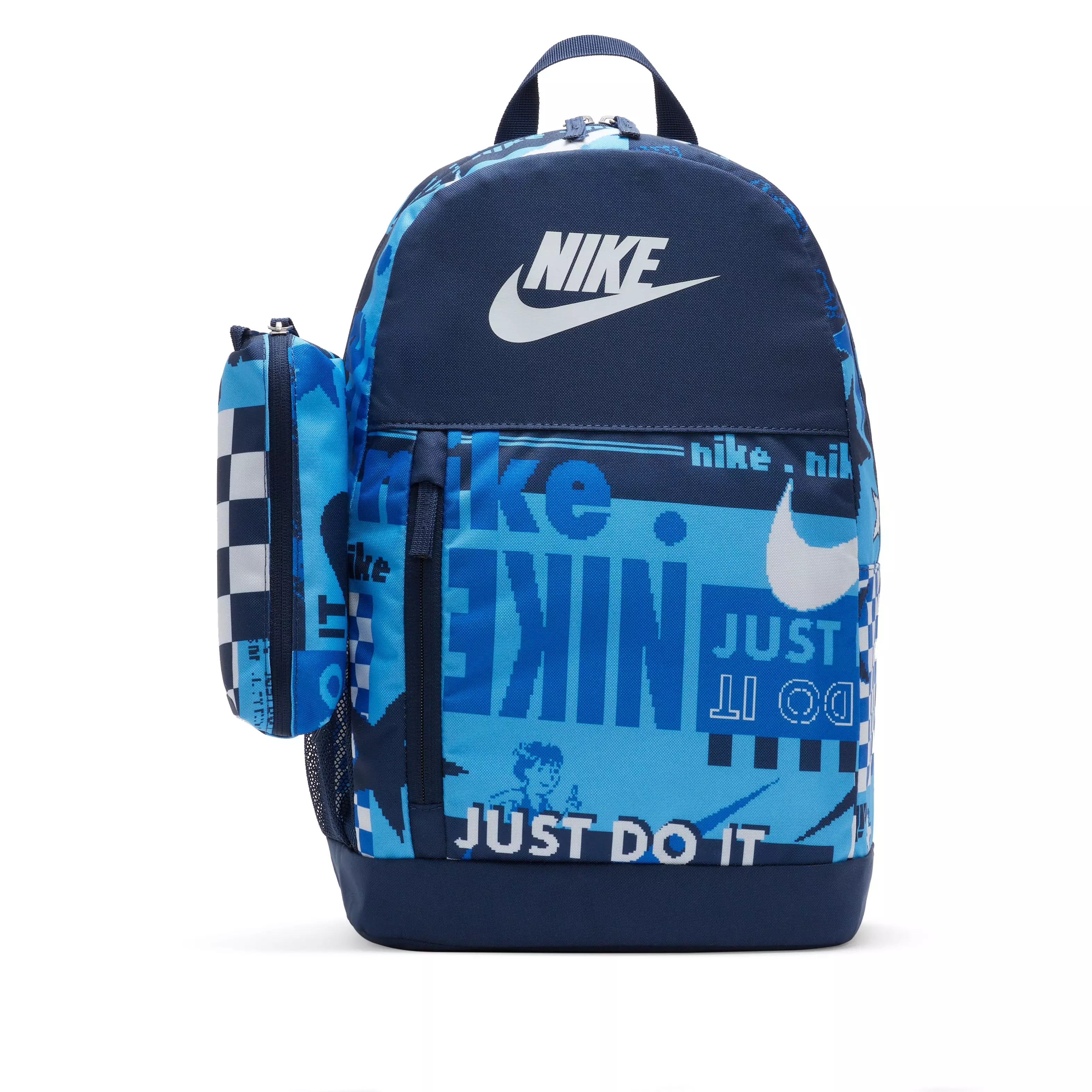 Nike Big Kids' Elemental All Over Print Backpack-Blue - BLUE
