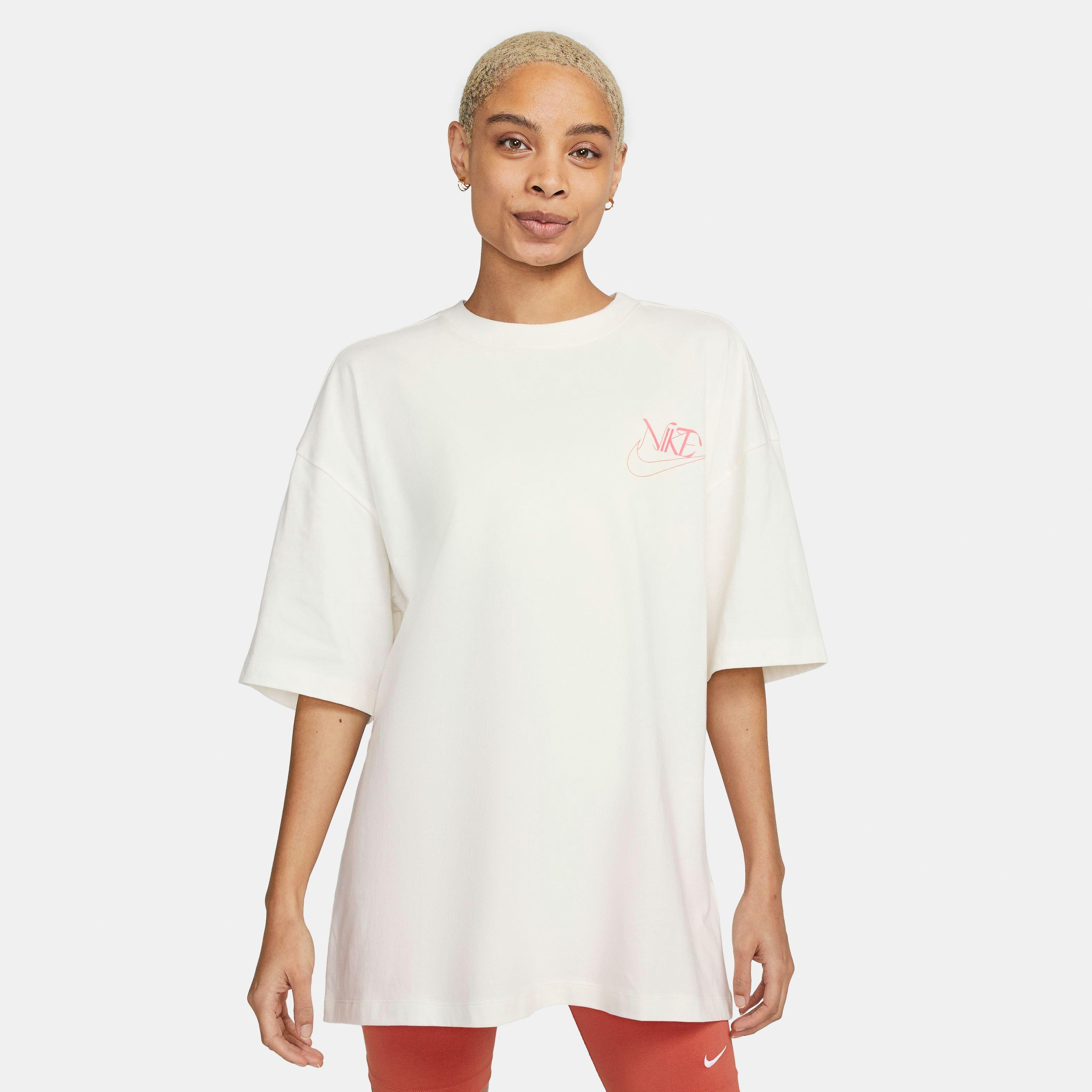 Nike Women's Sportswear Over-Oversized Tee-Ivory - IVORY Thumbnail View 2