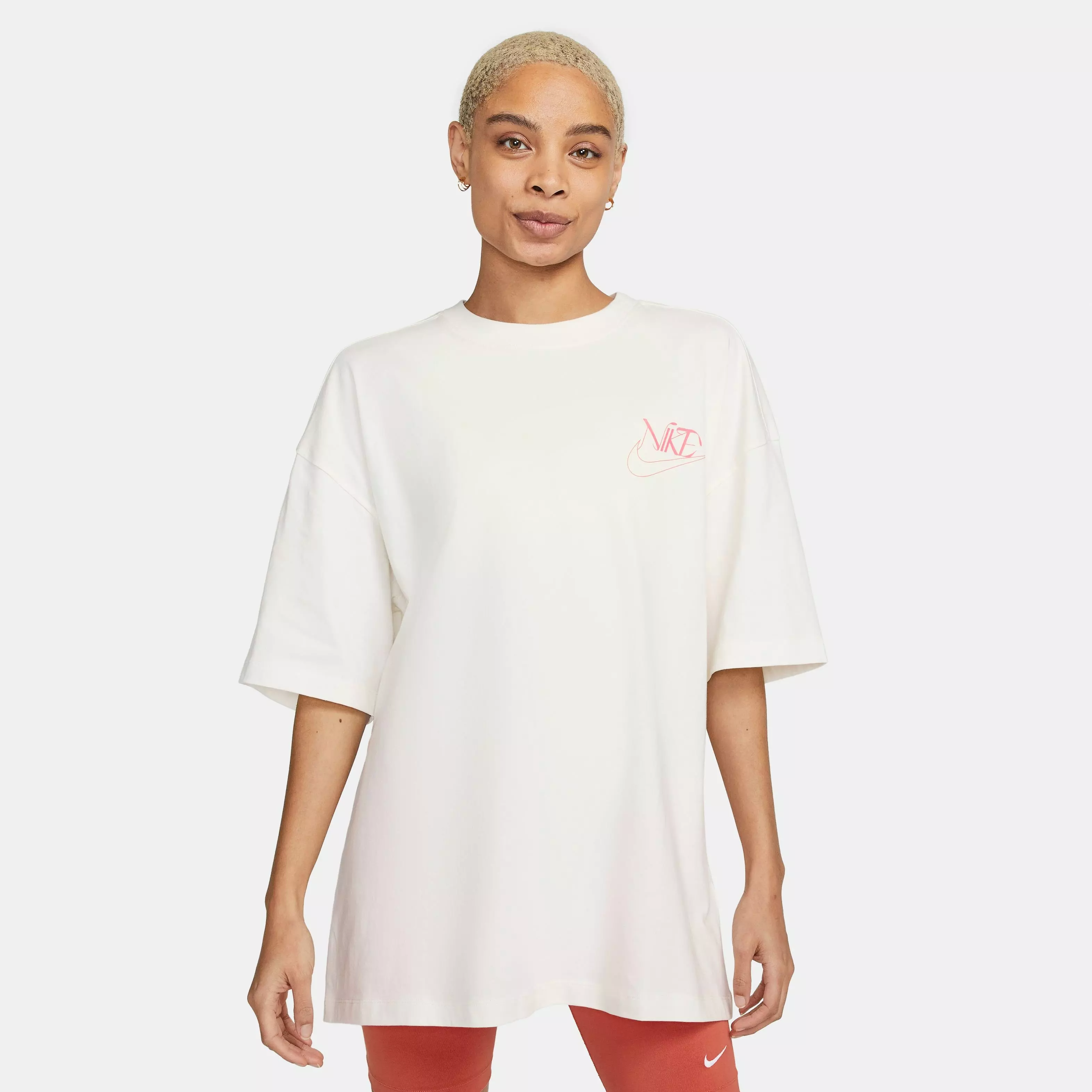 Nike Women's Sportswear Over-Oversized Tee-Ivory - IVORY
