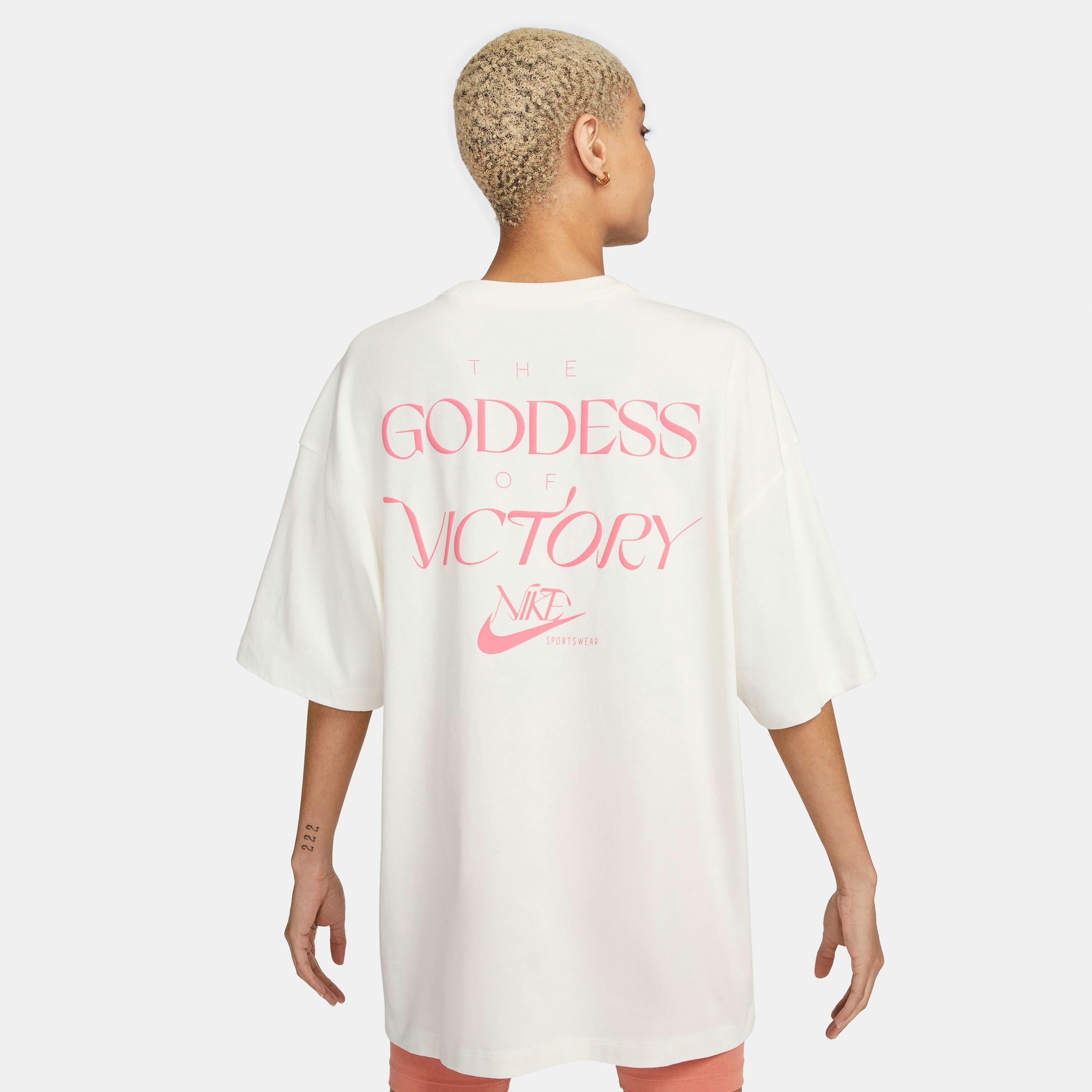 Nike Women's Sportswear Over-Oversized Tee-Ivory - IVORY Thumbnail View 3