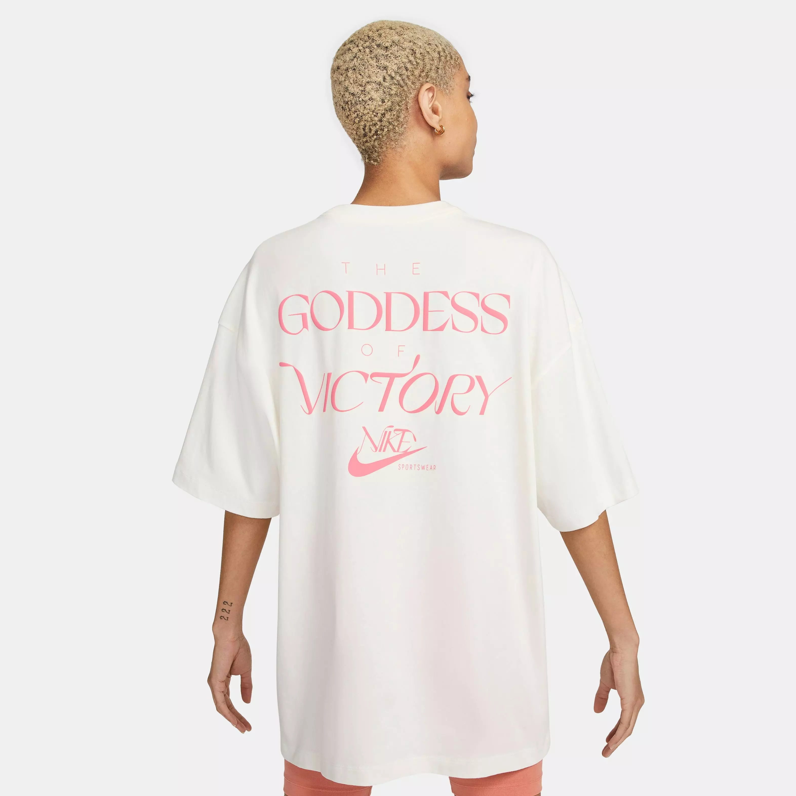 Nike Women's Sportswear Over-Oversized Tee-Ivory - IVORY