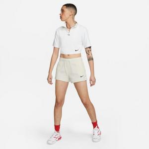 Nike Women's Sportswear Ribbed Jersey Shorts-Ivory