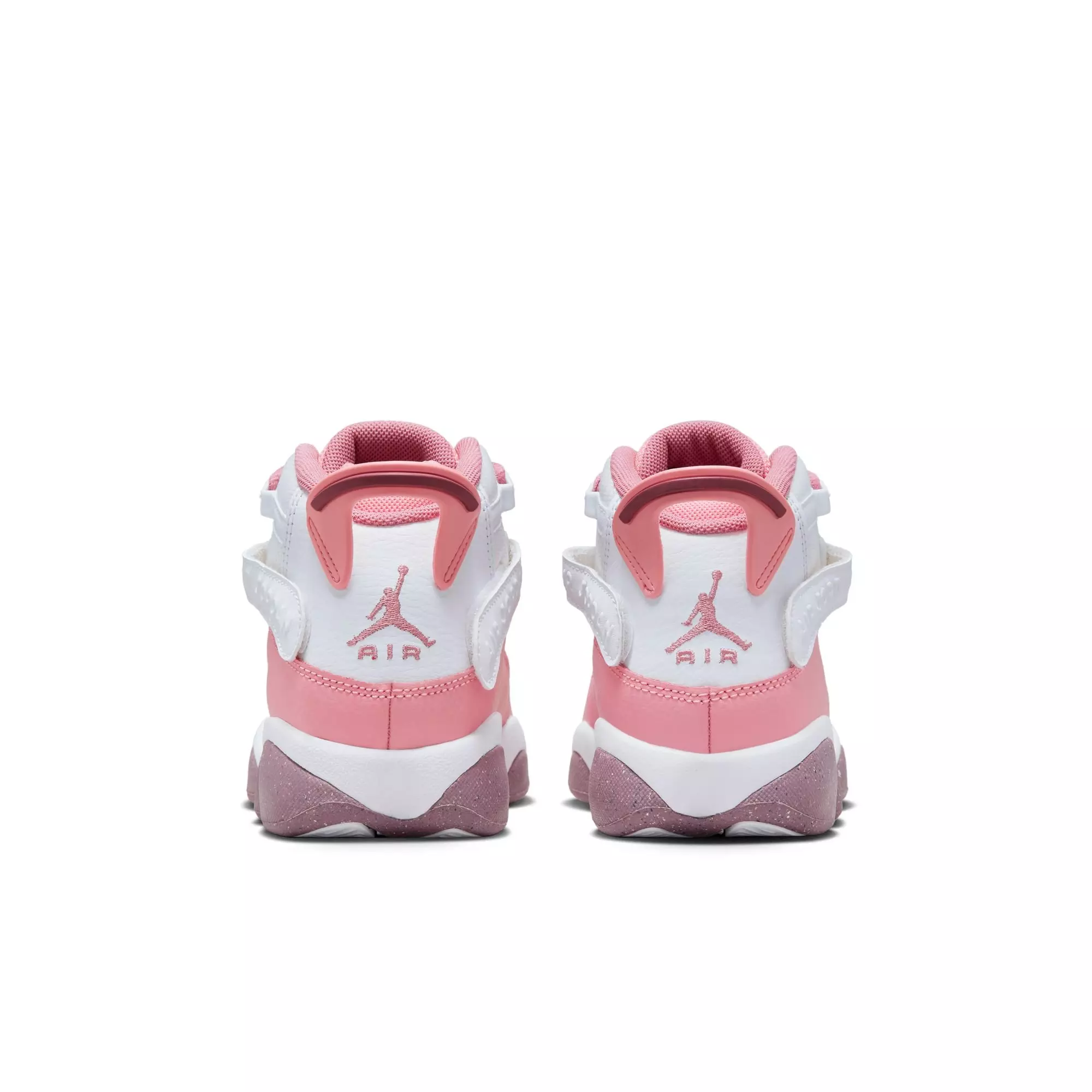 Jordan 6 Rings "Coral Chalk/Desert Berry/White" Grade School Girls' Shoe - PINK/WHITE