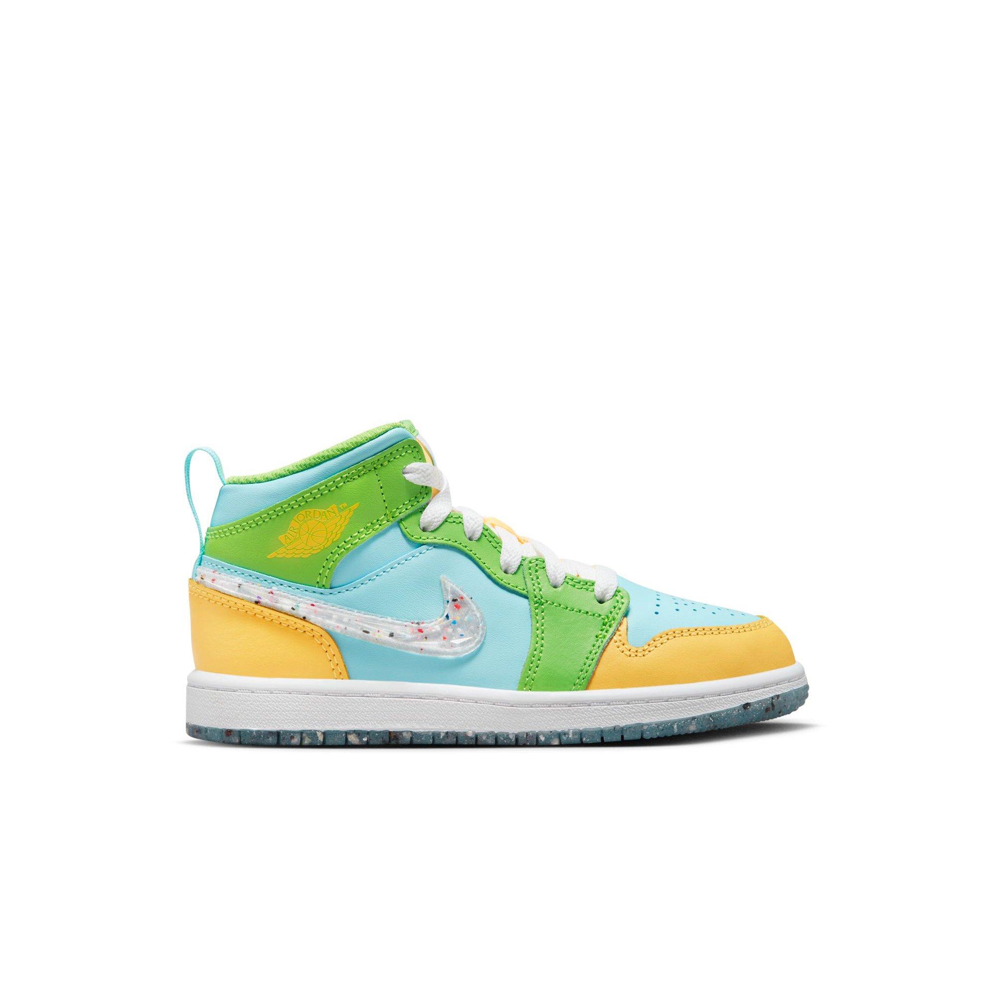 Air Jordan 1 SE (GS) Big Kids' Shoes Citron Pulse-White-Action Green