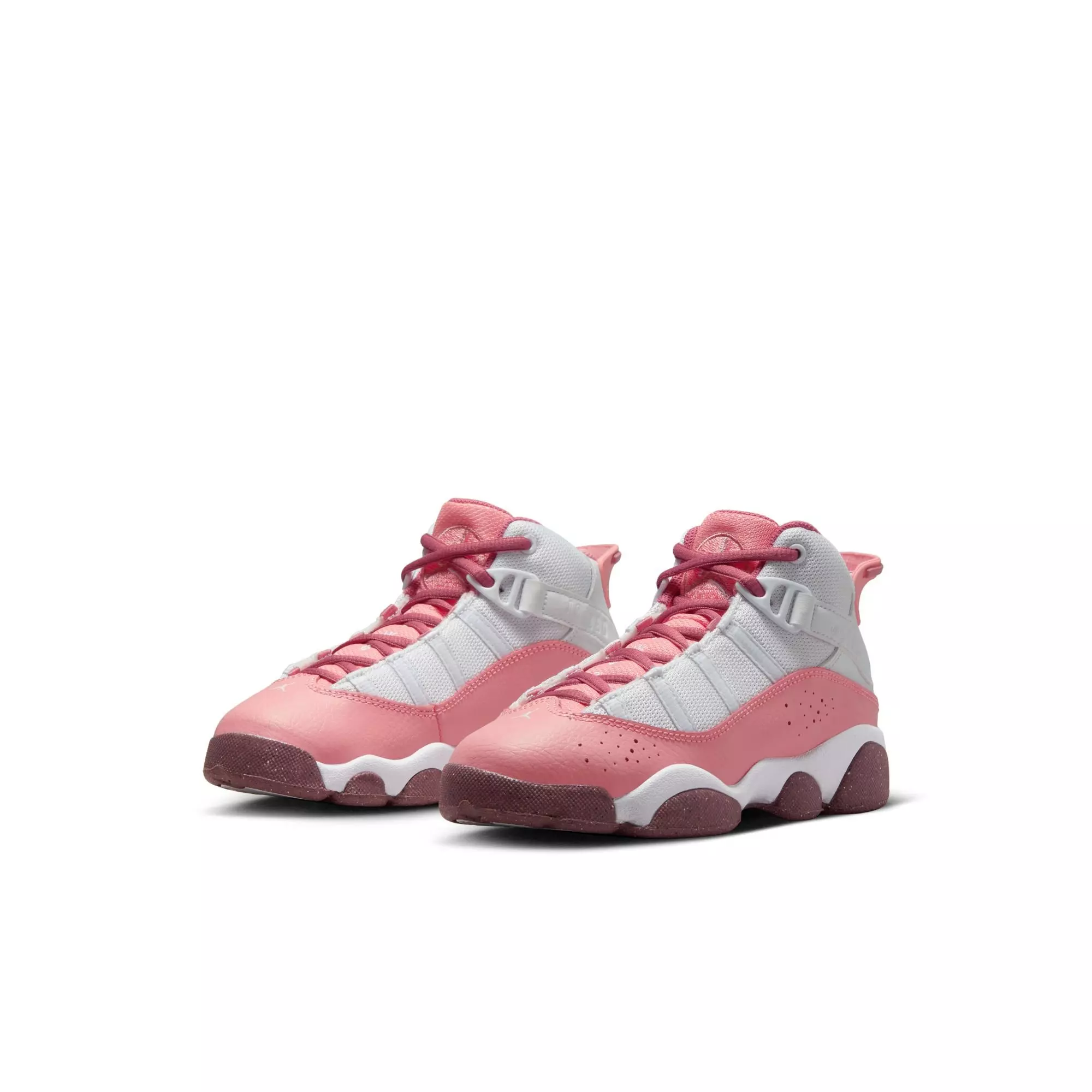 Jordan 6 Rings "Coral Chalk/Desert Berry/White" Preschool Girls' Shoe - PINK/WHITE