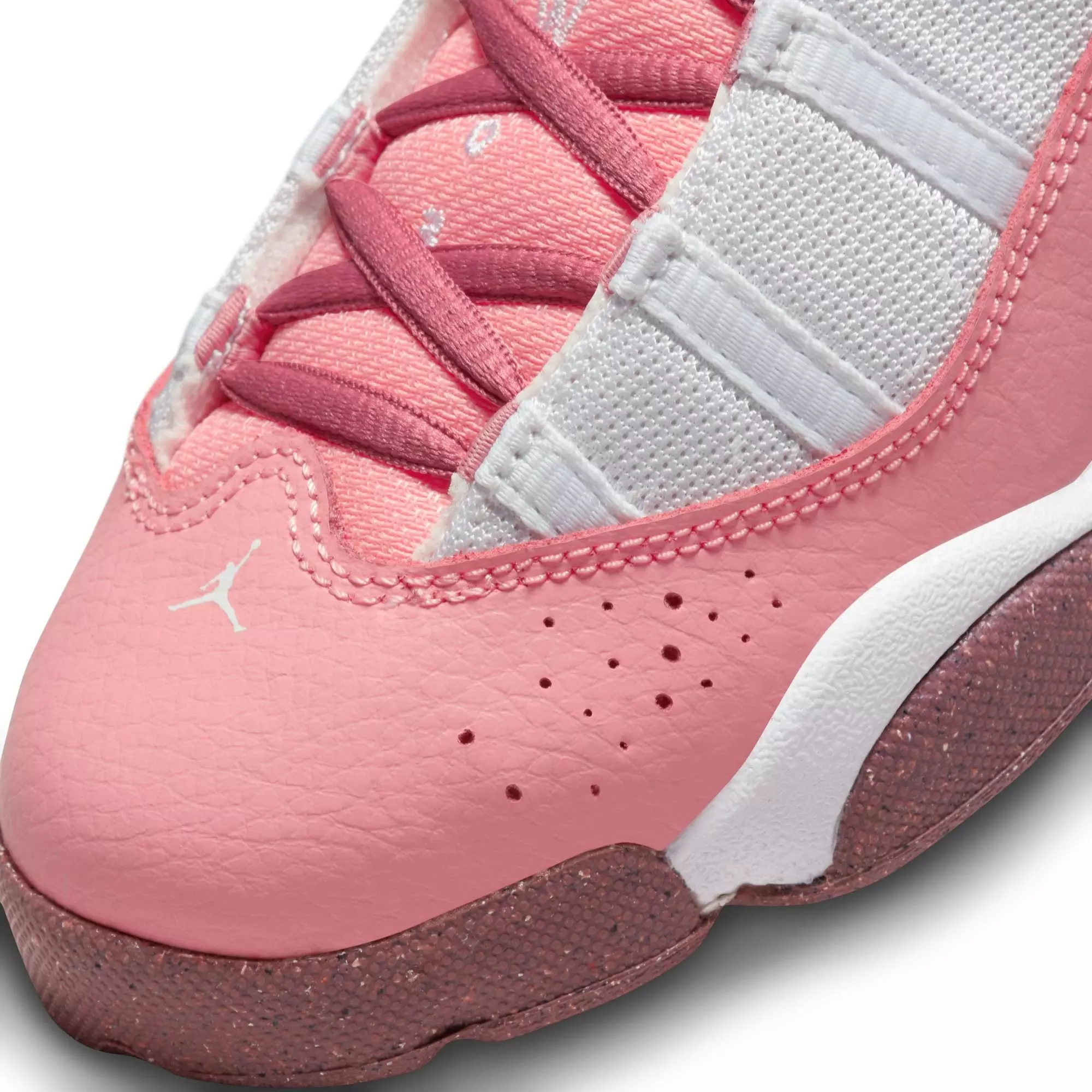 Jordan 6 Rings "Coral Chalk/Desert Berry/White" Preschool Girls' Shoe - PINK/WHITE