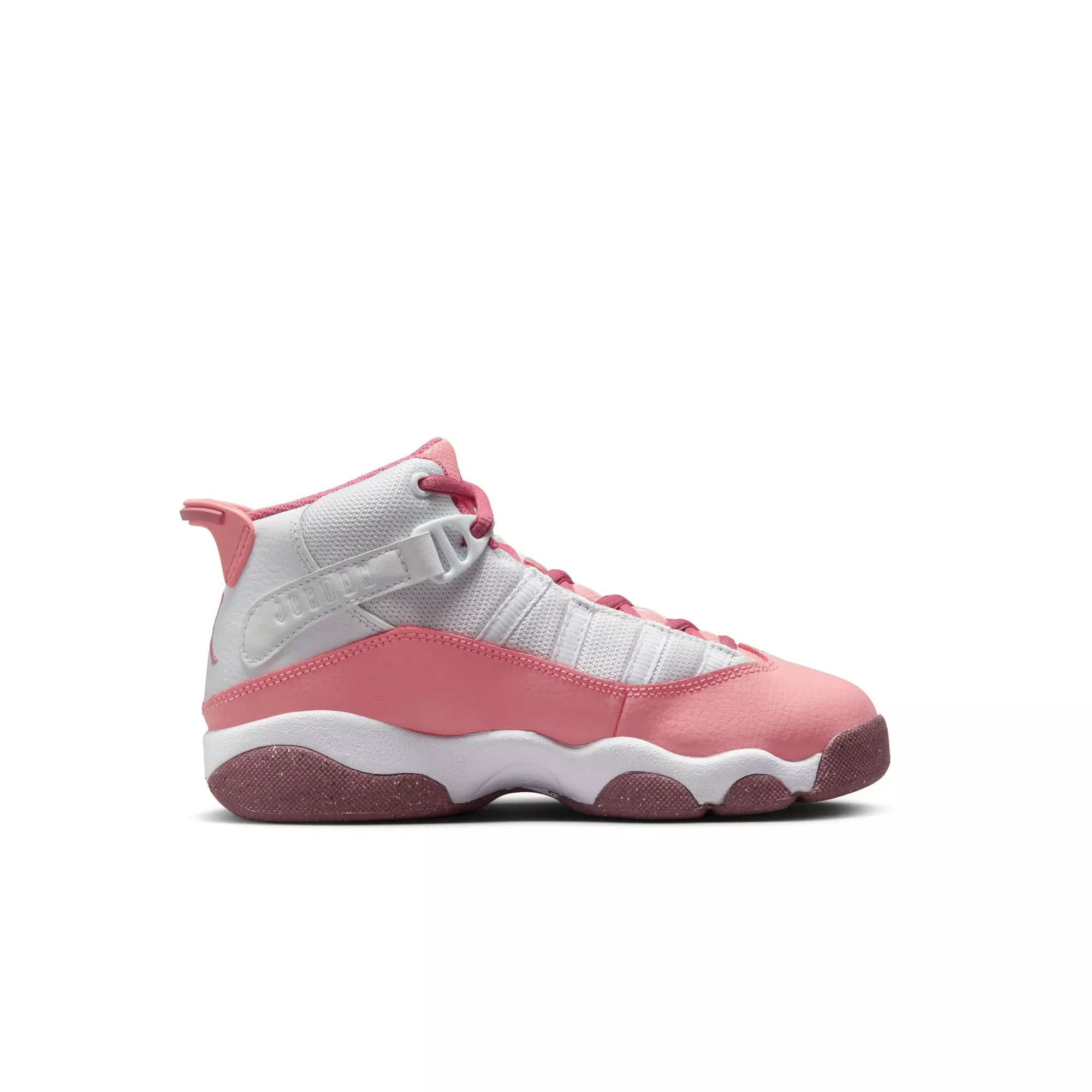 Jordan 6 Rings "Coral Chalk/Desert Berry/White" Preschool Girls' Shoe - PINK/WHITE