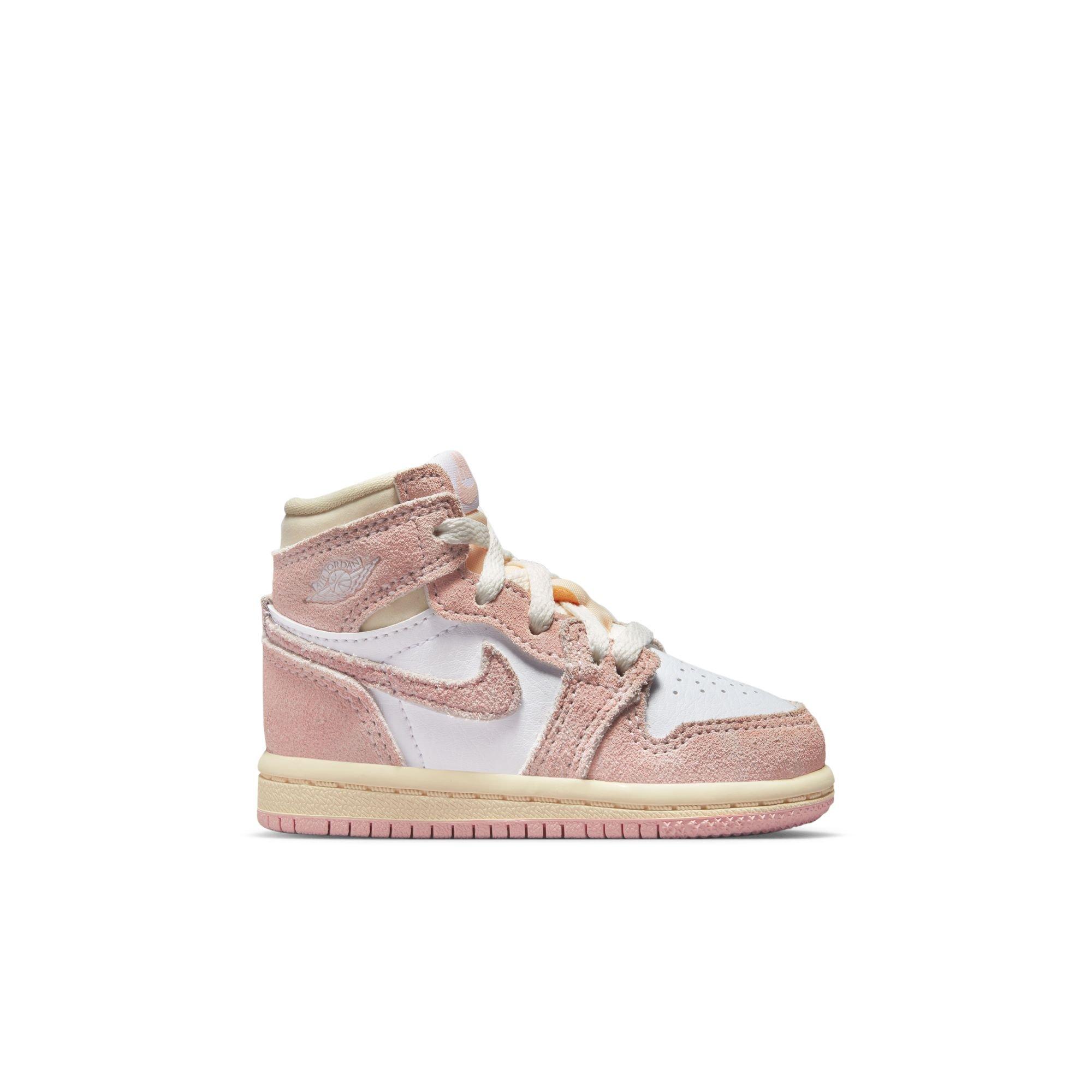 Pink and outlet white infant jordans