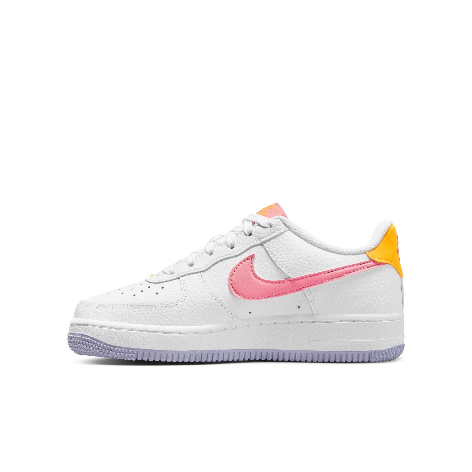 Air force 1 white pink clearance orange