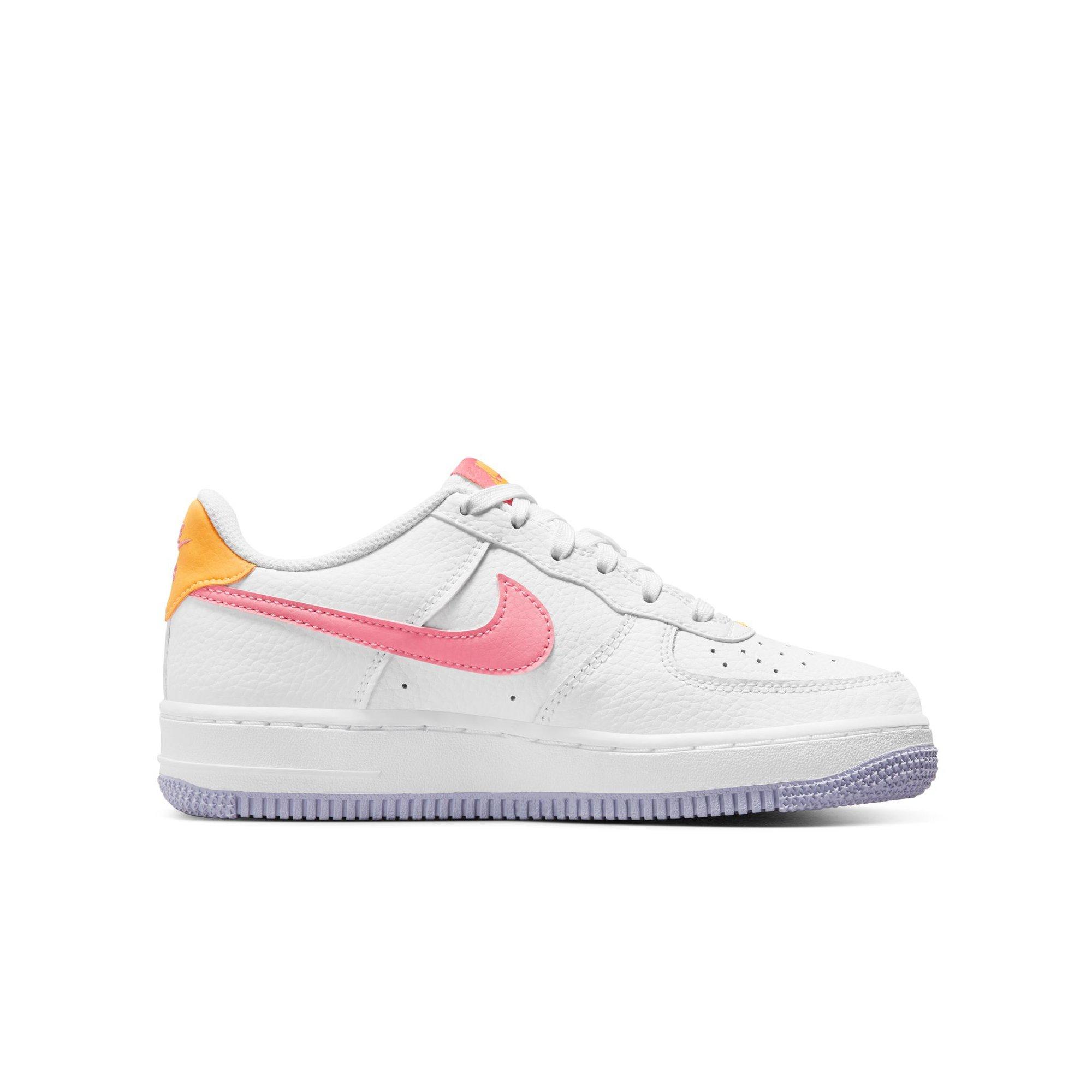 White pink store and orange nike