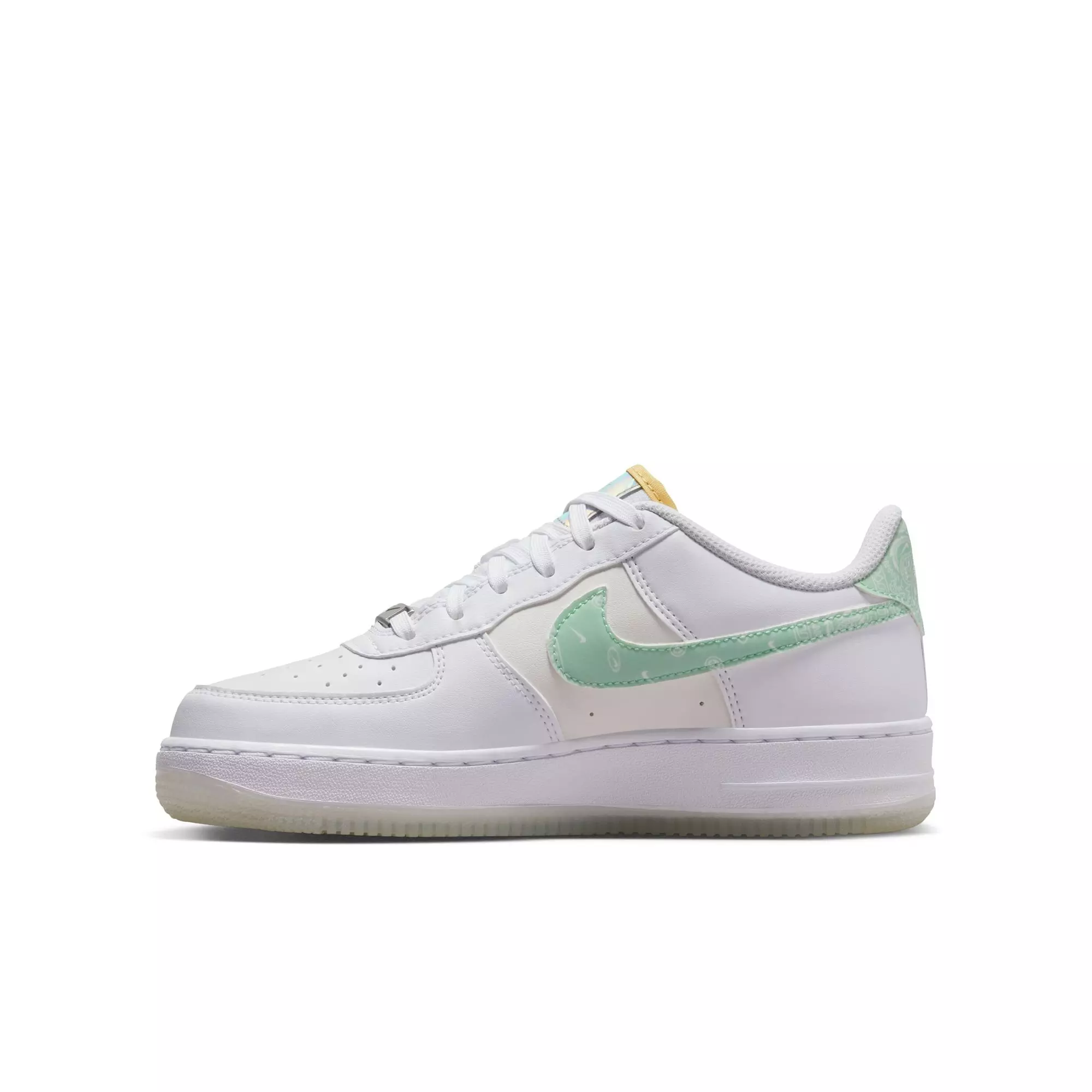 Nike Air Force 1 LV8 "White/Mint Foam/Phantom" Grade School Kids' Shoe - WHITE/GREEN
