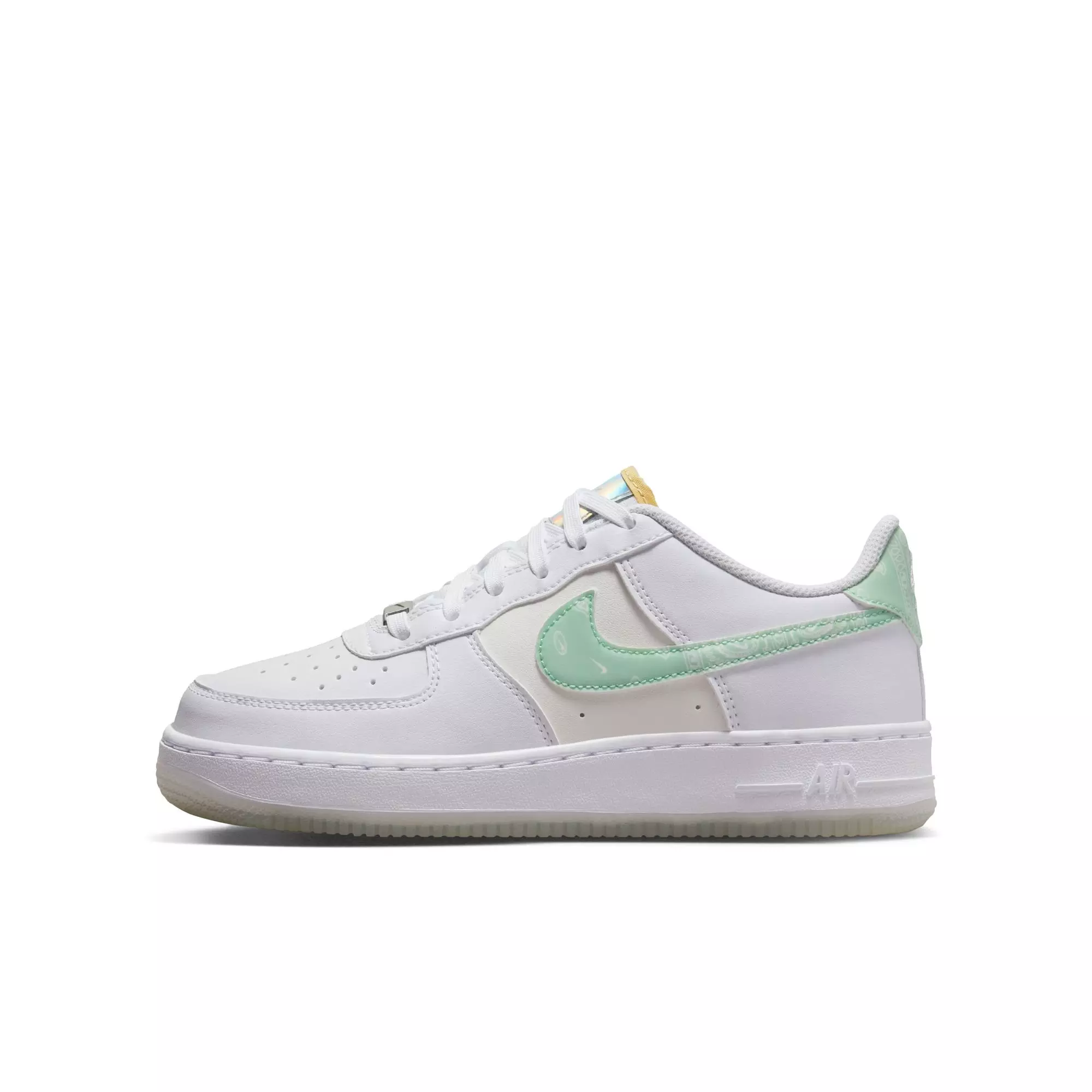 Nike Air Force 1 LV8 "White/Mint Foam/Phantom" Grade School Kids' Shoe - WHITE/GREEN