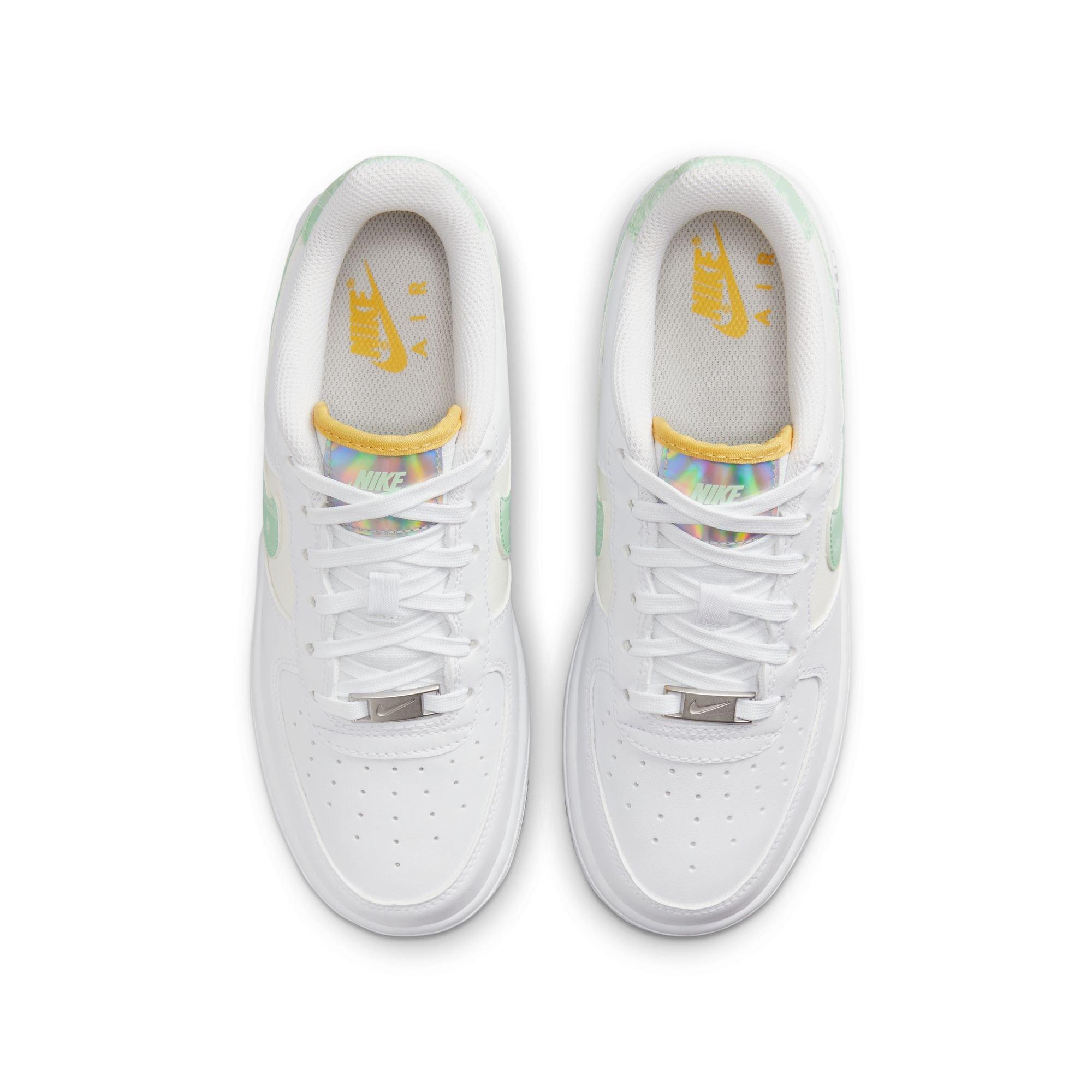 Nike Air Force 1 LV8 Grade School Kids' "White/Mint Foam/Phantom" Shoe