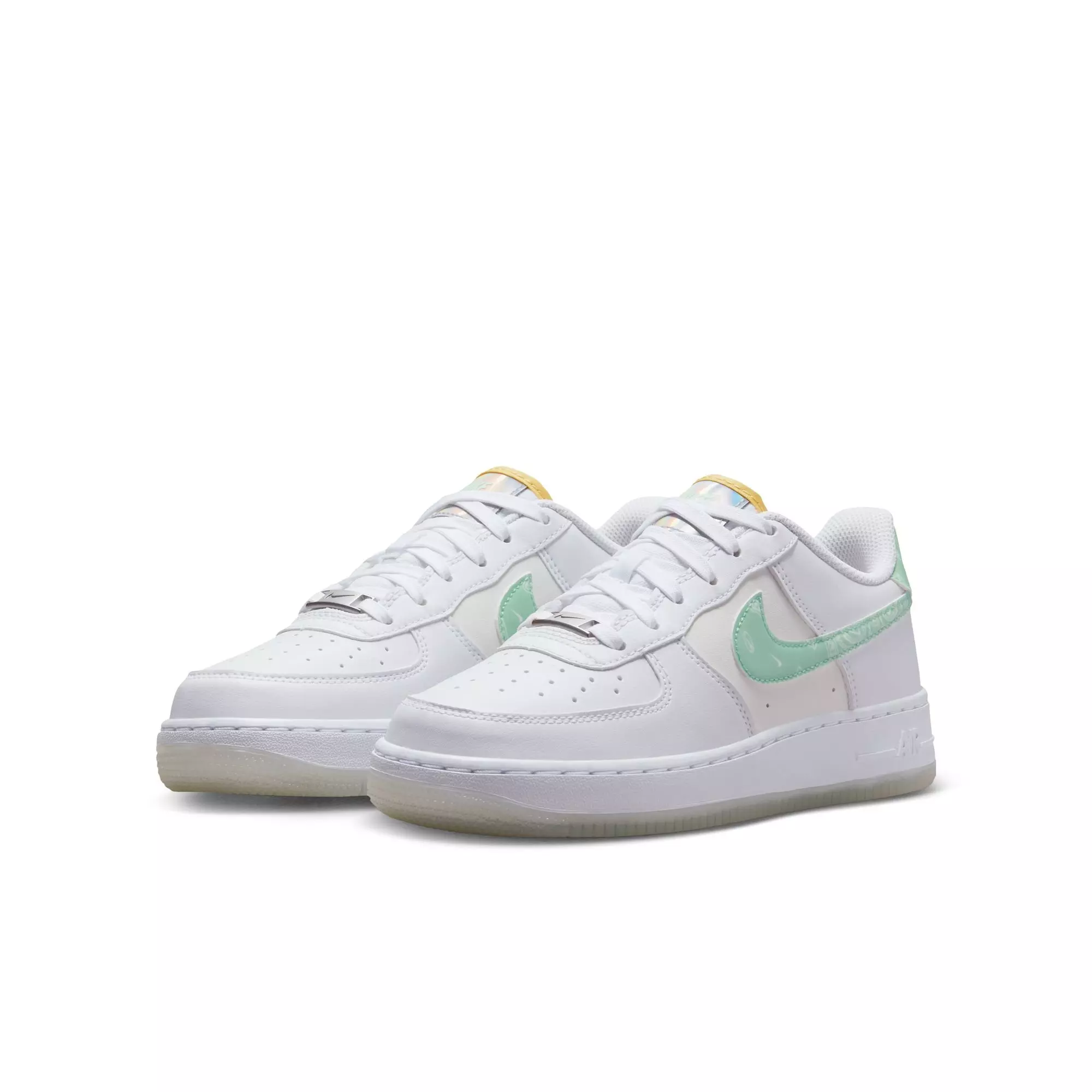 Nike Air Force 1 LV8 "White/Mint Foam/Phantom" Grade School Kids' Shoe - WHITE/GREEN
