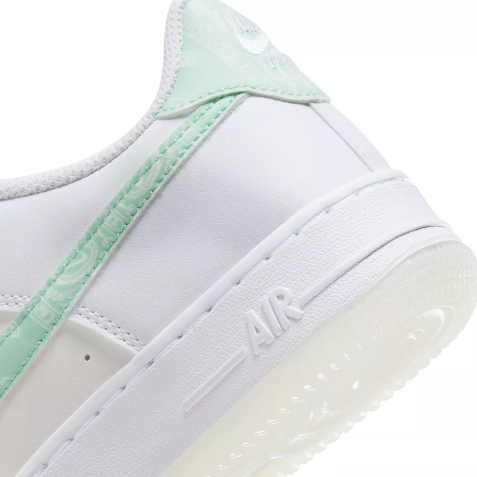 Nike Air Force 1 LV8 "White/Mint Foam/Phantom" Grade School Kids' Shoe - WHITE/GREEN