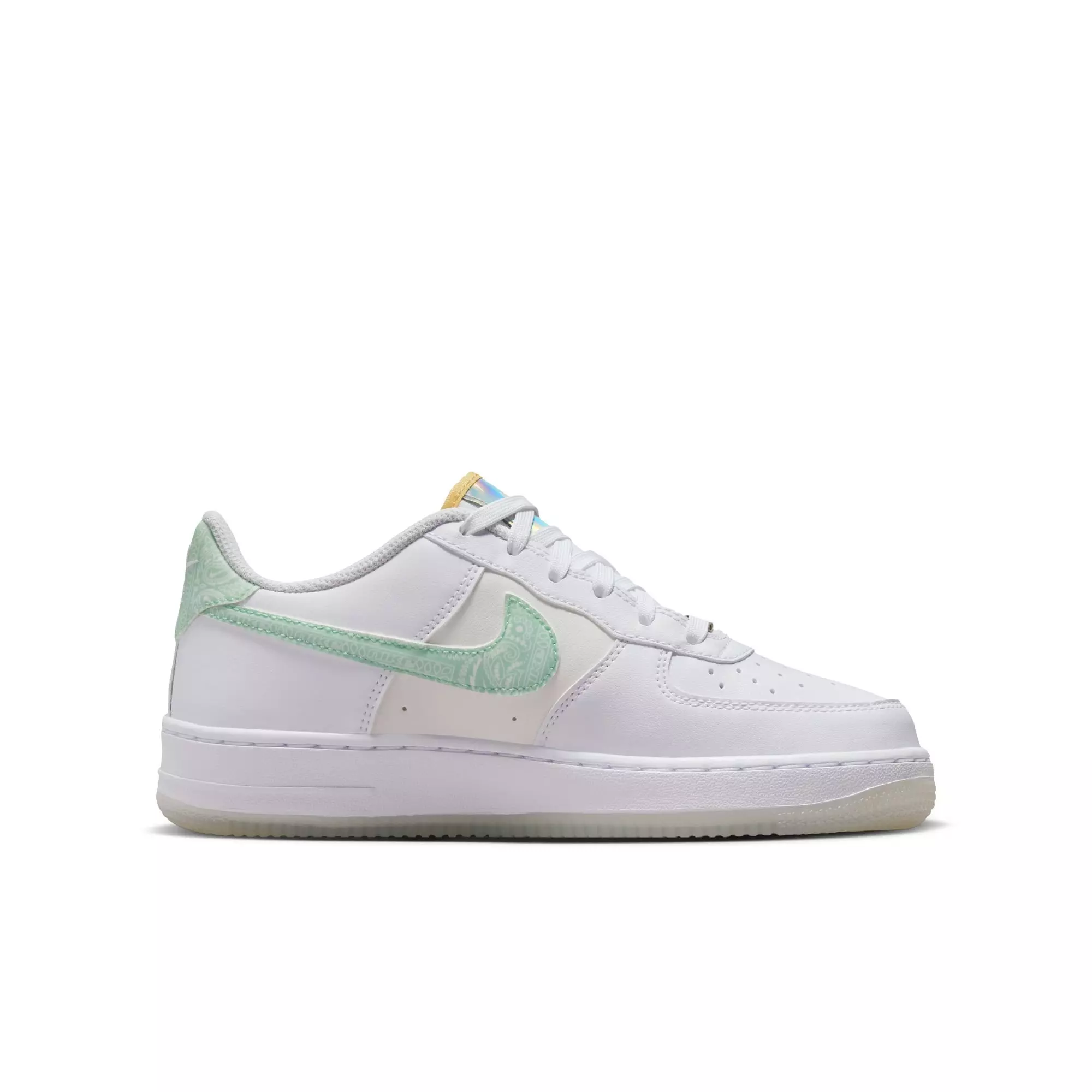 Nike Air Force 1 LV8 "White/Mint Foam/Phantom" Grade School Kids' Shoe - WHITE/GREEN