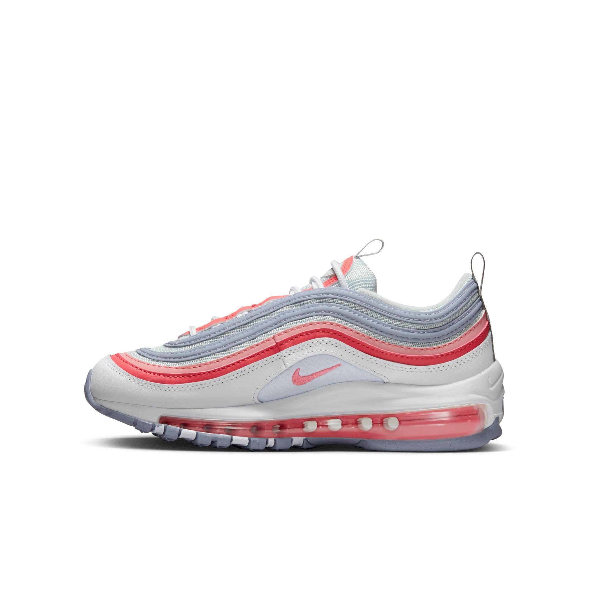 Nike Air Max 97 Grade School Girls' "White/Coral Chalk/Photon/Dust" Shoe