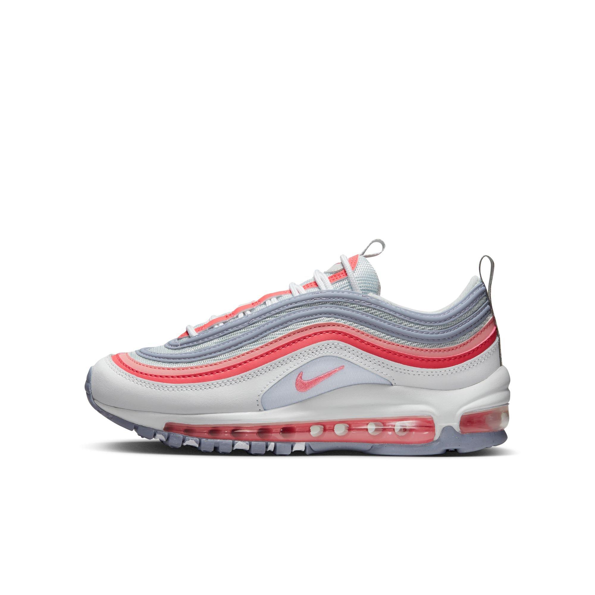 Nike Air Max 97 Grade School Girls' "White/Coral Chalk/Photon/Dust" Shoe