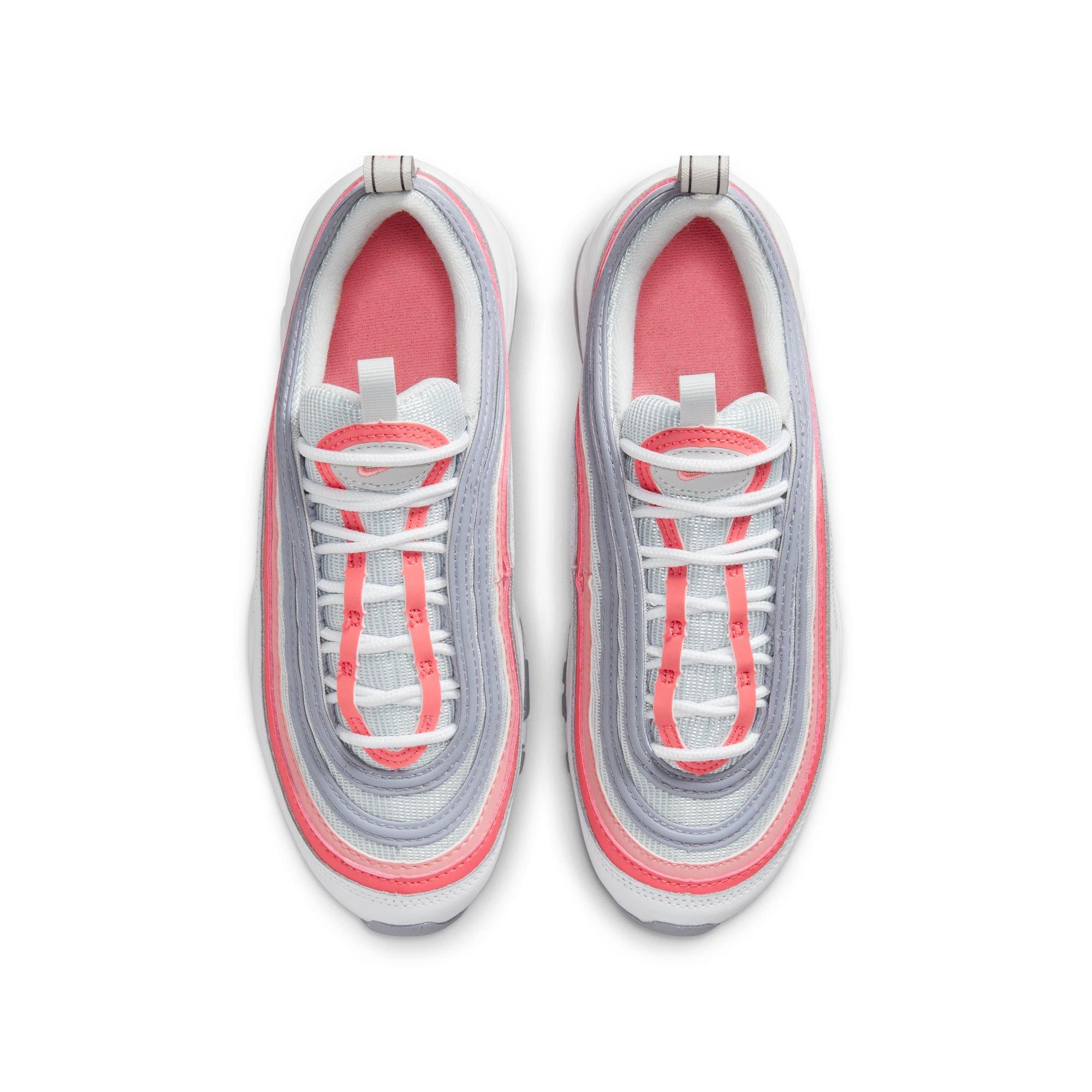 Nike Air Max 97 Grade School Girls' "White/Coral Chalk/Photon/Dust" Shoe