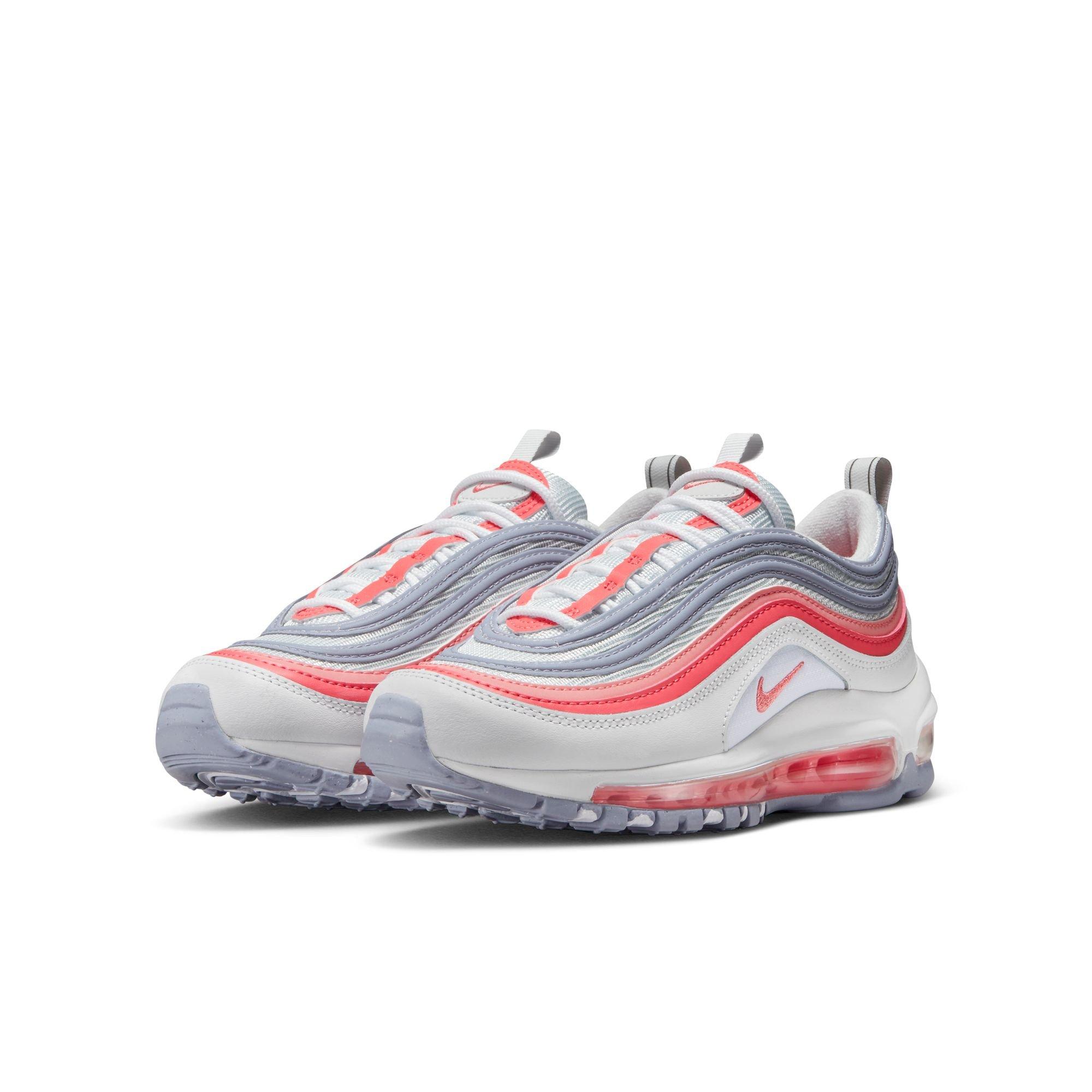 Nike Air Max 97 Grade School Girls' "White/Coral Chalk/Photon/Dust" Shoe