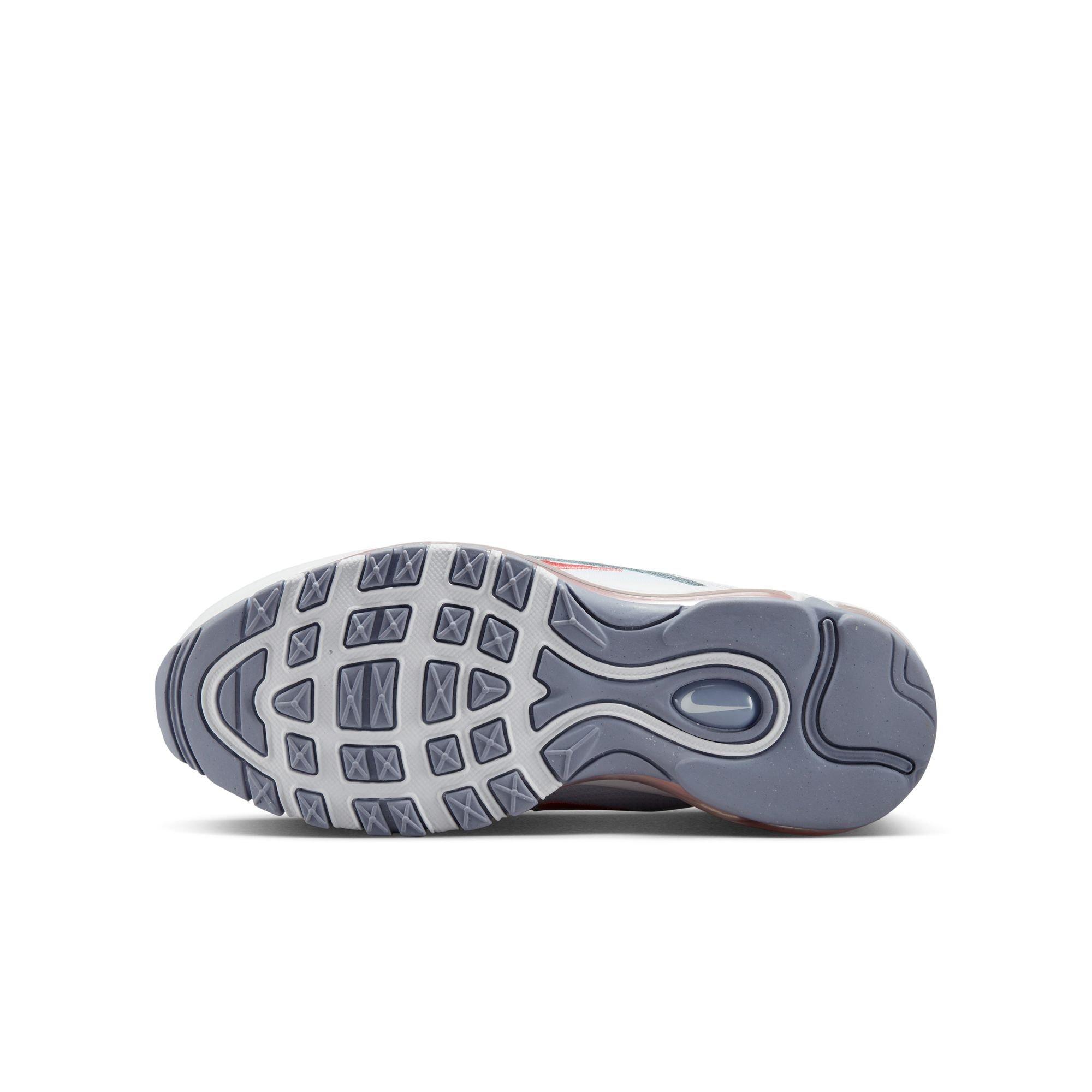 Nike Air Max 97 Grade School Girls' "White/Coral Chalk/Photon/Dust" Shoe