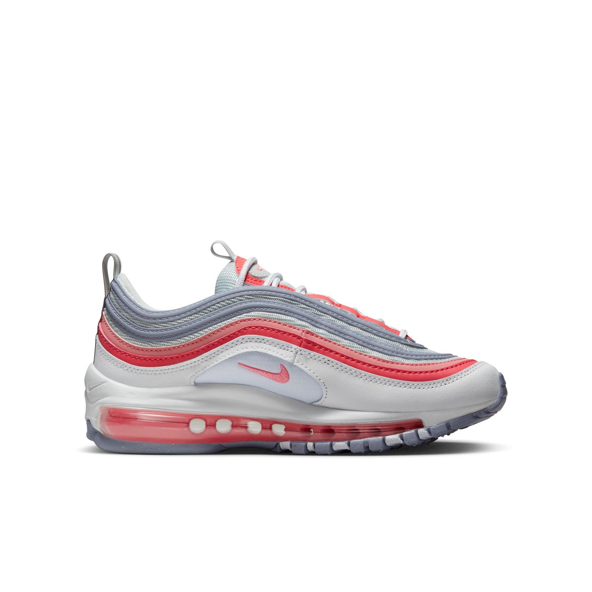 Nike Air Max 97 Grade School Girls' "White/Coral Chalk/Photon/Dust" Shoe