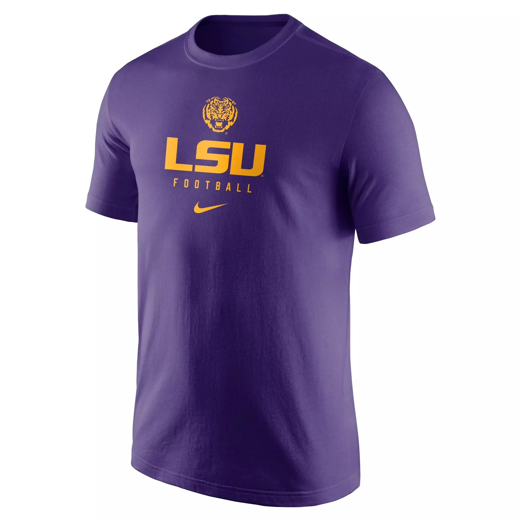 Nike Men's LSU Tigers Dri-Fit Football Team Issue Tee - PURPLE