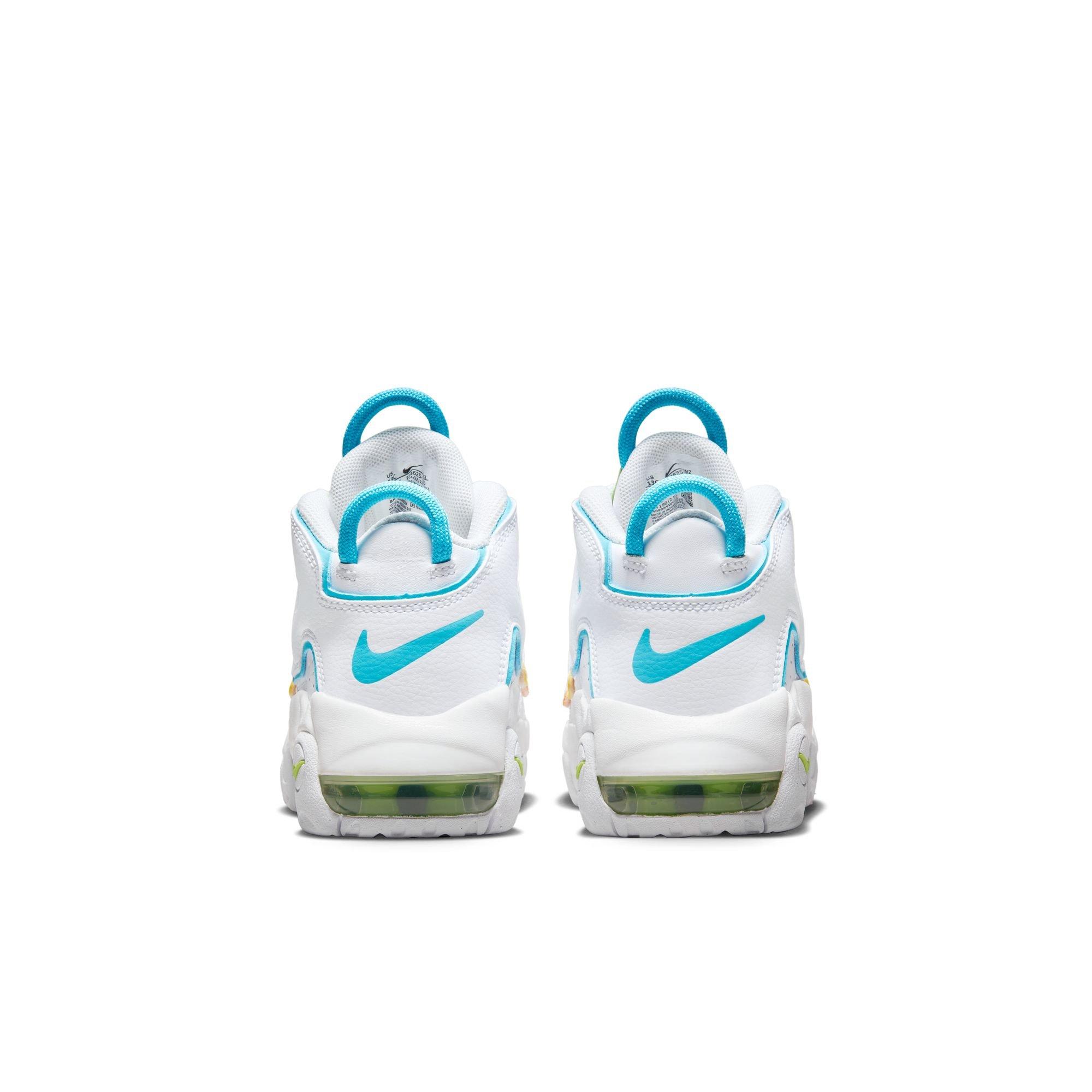 Nike Air More Uptempo White/Baltic Blue/Optic Yellow Grade