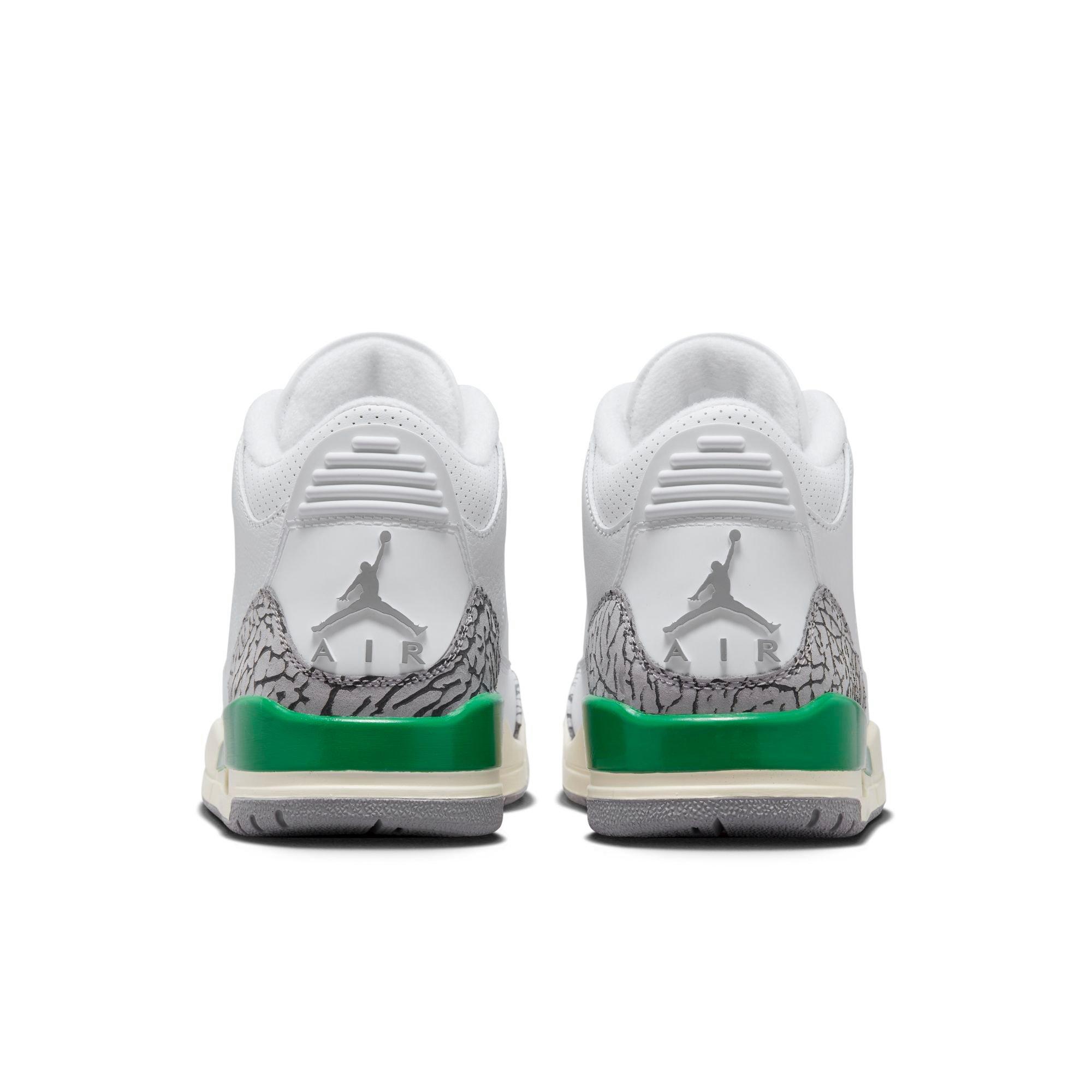 Jordan 3 Retro "Lucky Green" Women's Shoe - WHITE/VARSITY RED/LUCKY GREEN Thumbnail View 9