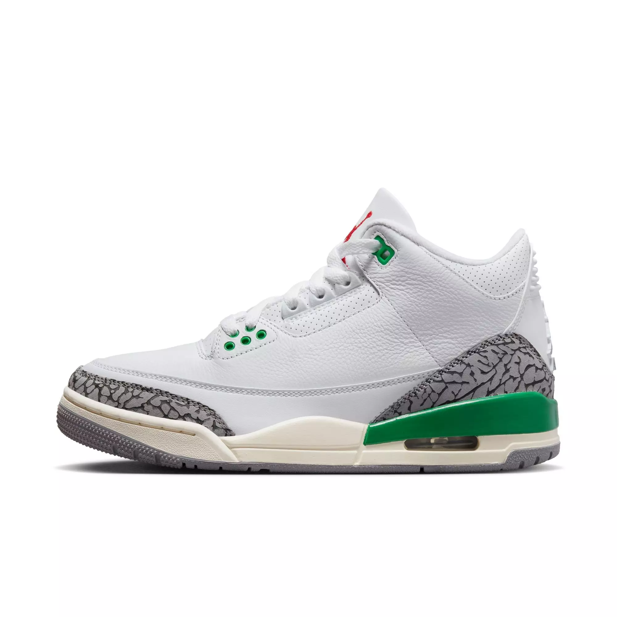 Jordan 3 Retro "Lucky Green" Women's Shoe - WHITE/VARSITY RED/LUCKY GREEN