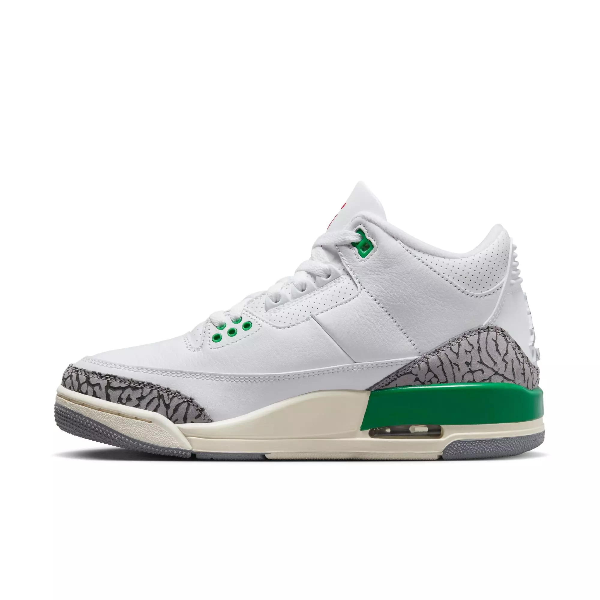 Jordan 3 Retro "Lucky Green" Women's Shoe - WHITE/VARSITY RED/LUCKY GREEN