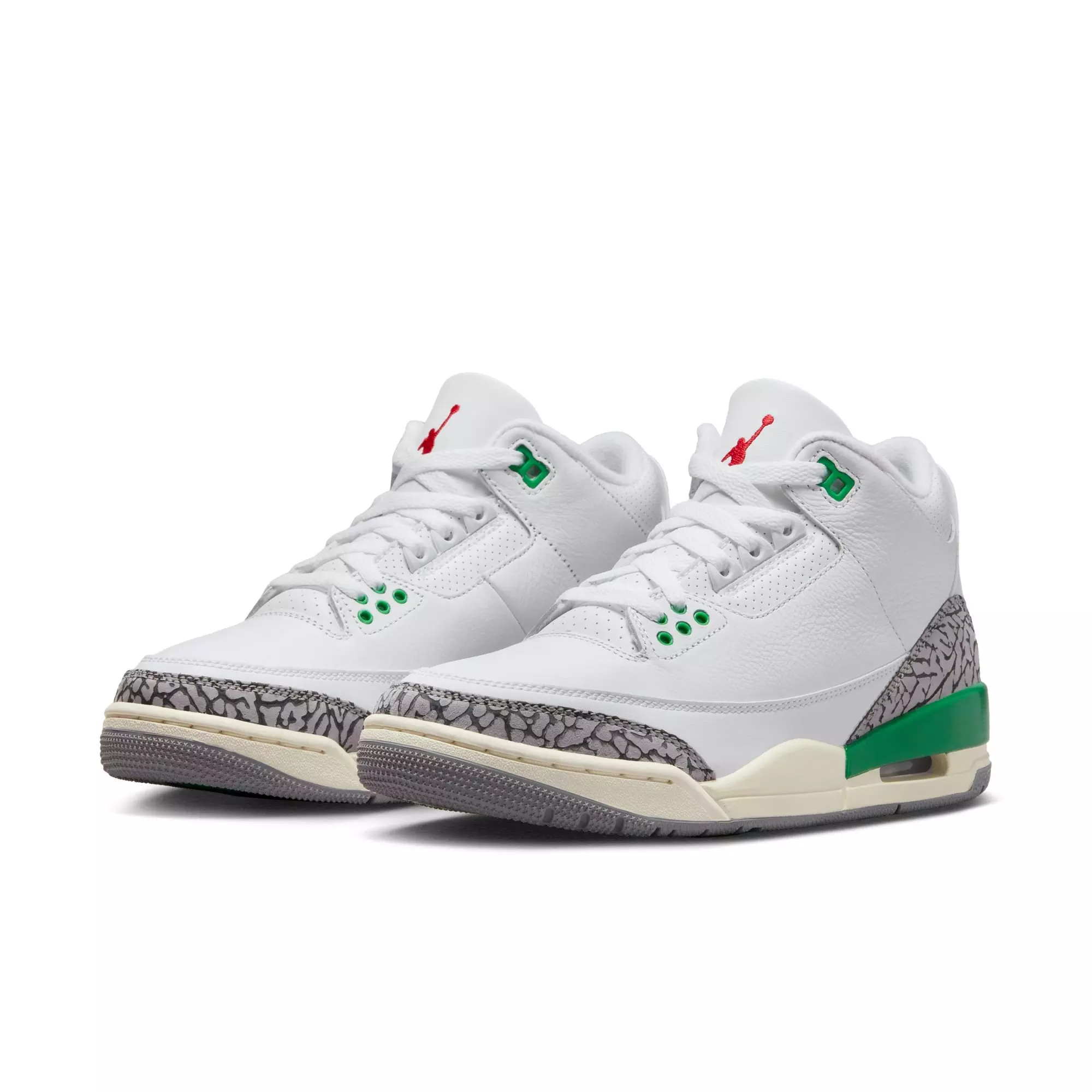 Jordan 3 Retro "Lucky Green" Women's Shoe - WHITE/VARSITY RED/LUCKY GREEN