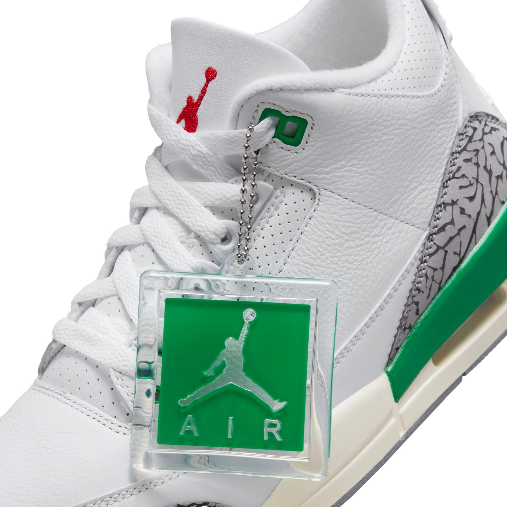 Jordan 3 Retro "Lucky Green" Women's Shoe - WHITE/VARSITY RED/LUCKY GREEN Thumbnail View 6