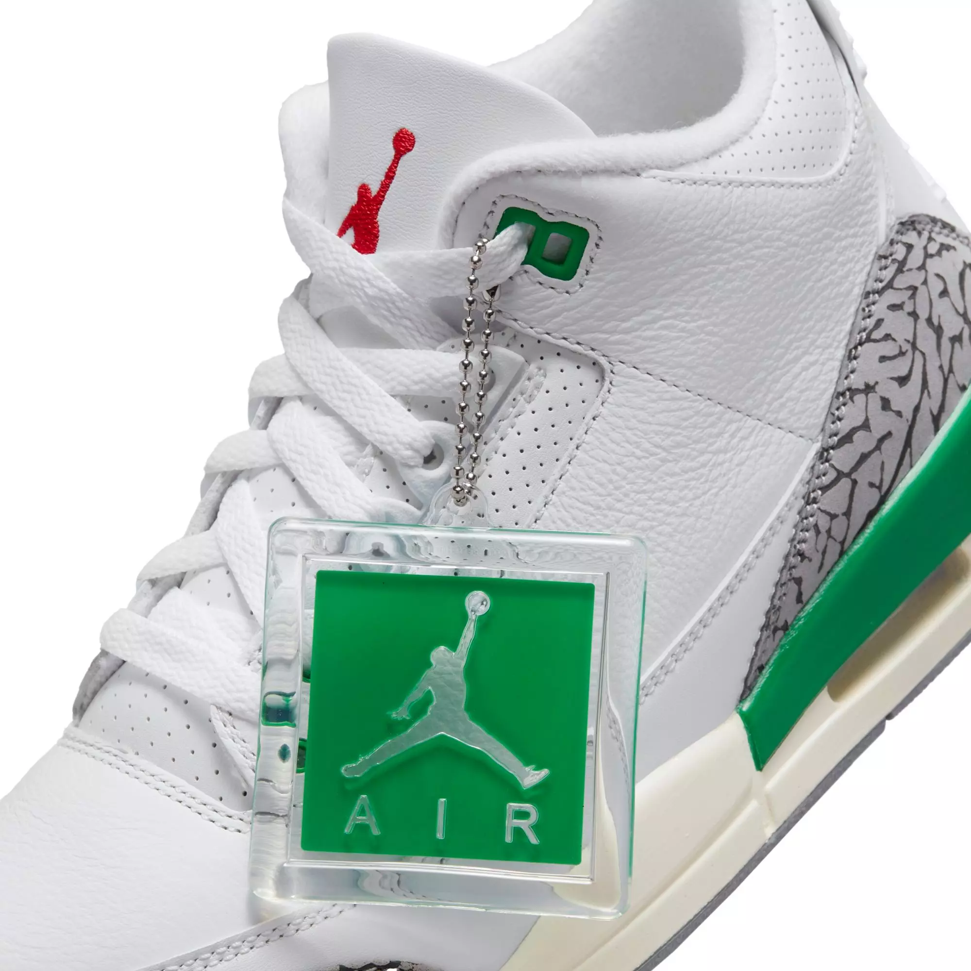 Jordan 3 Retro "Lucky Green" Women's Shoe - WHITE/VARSITY RED/LUCKY GREEN