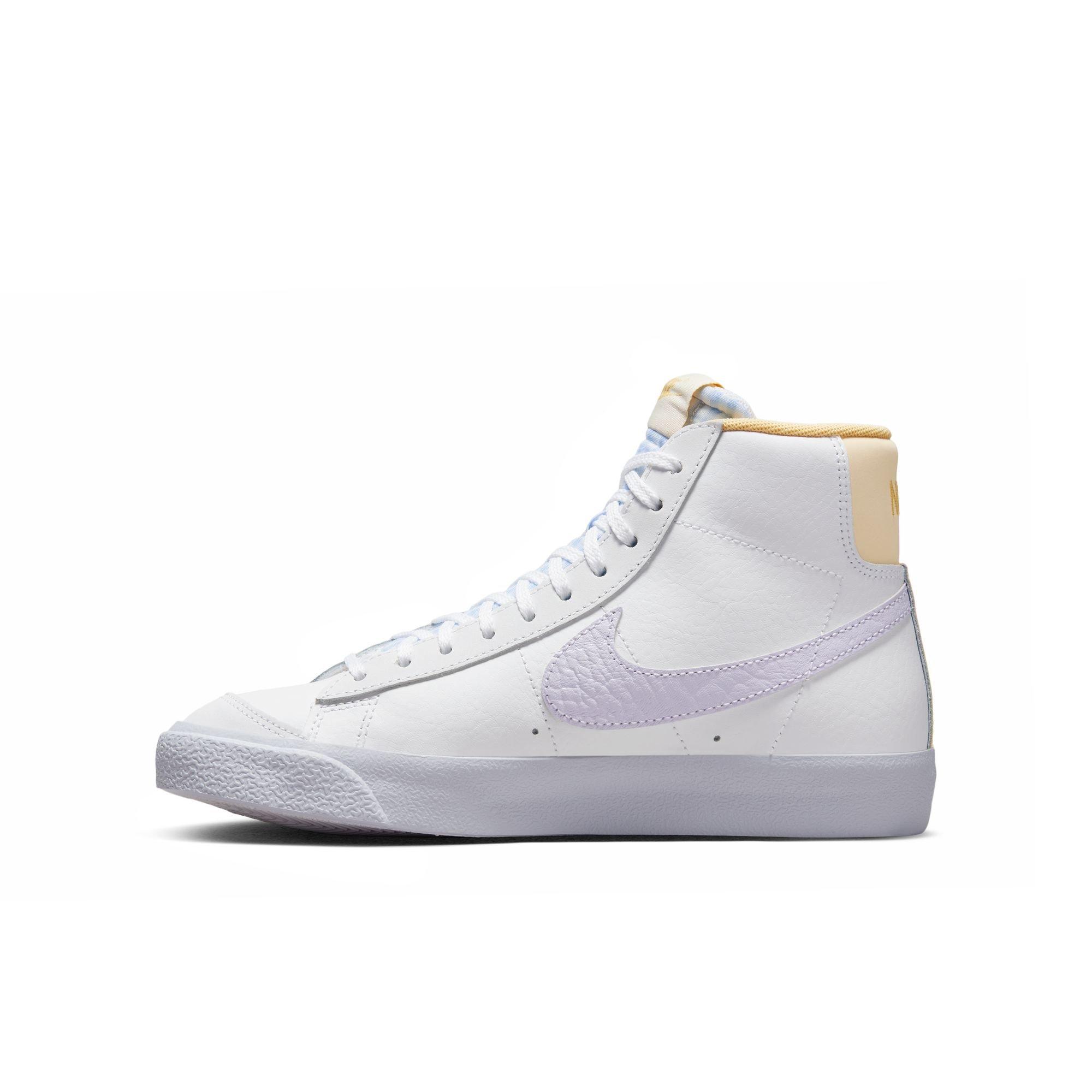 Nike Blazer Mid Grade School Girls' "White/Oxygen Purple/Coconut Milk" Shoe