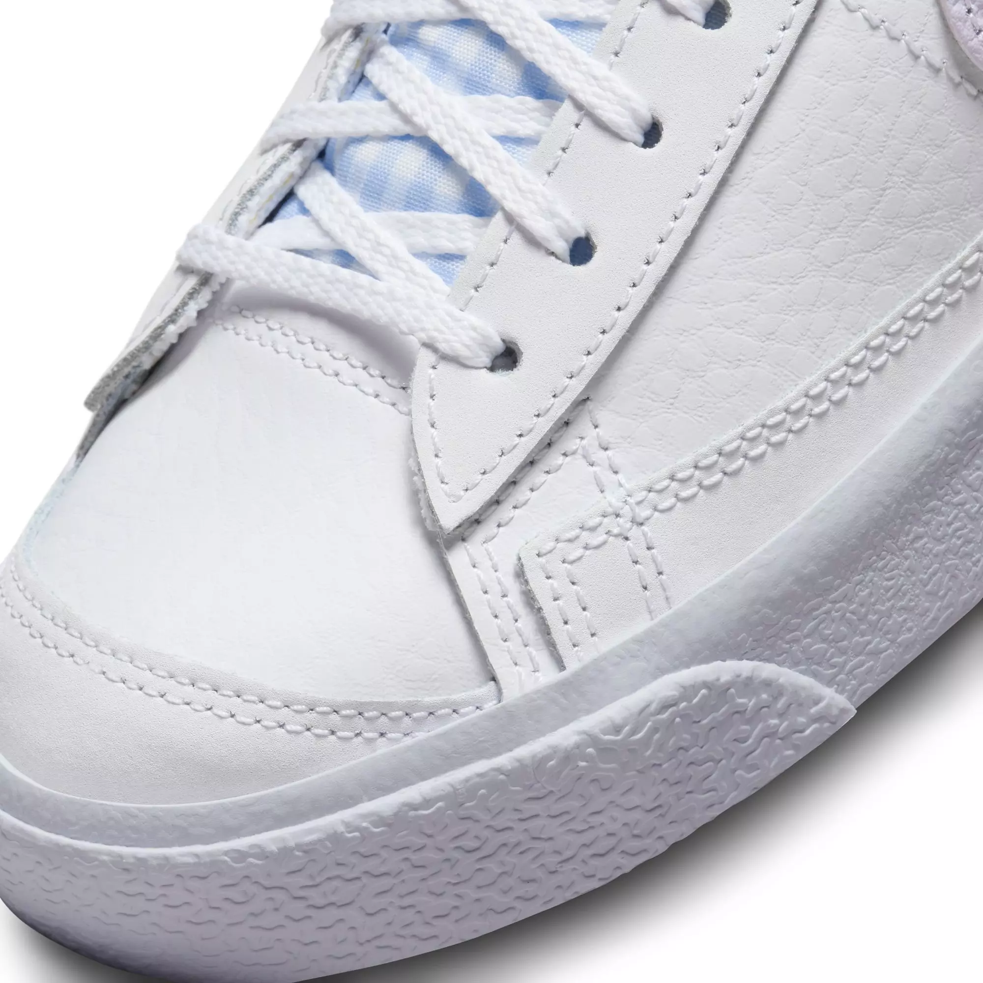 Nike Blazer Mid "White/Oxygen Purple/Coconut Milk" Grade School Girls' Shoe - PURPLE/YELLOW