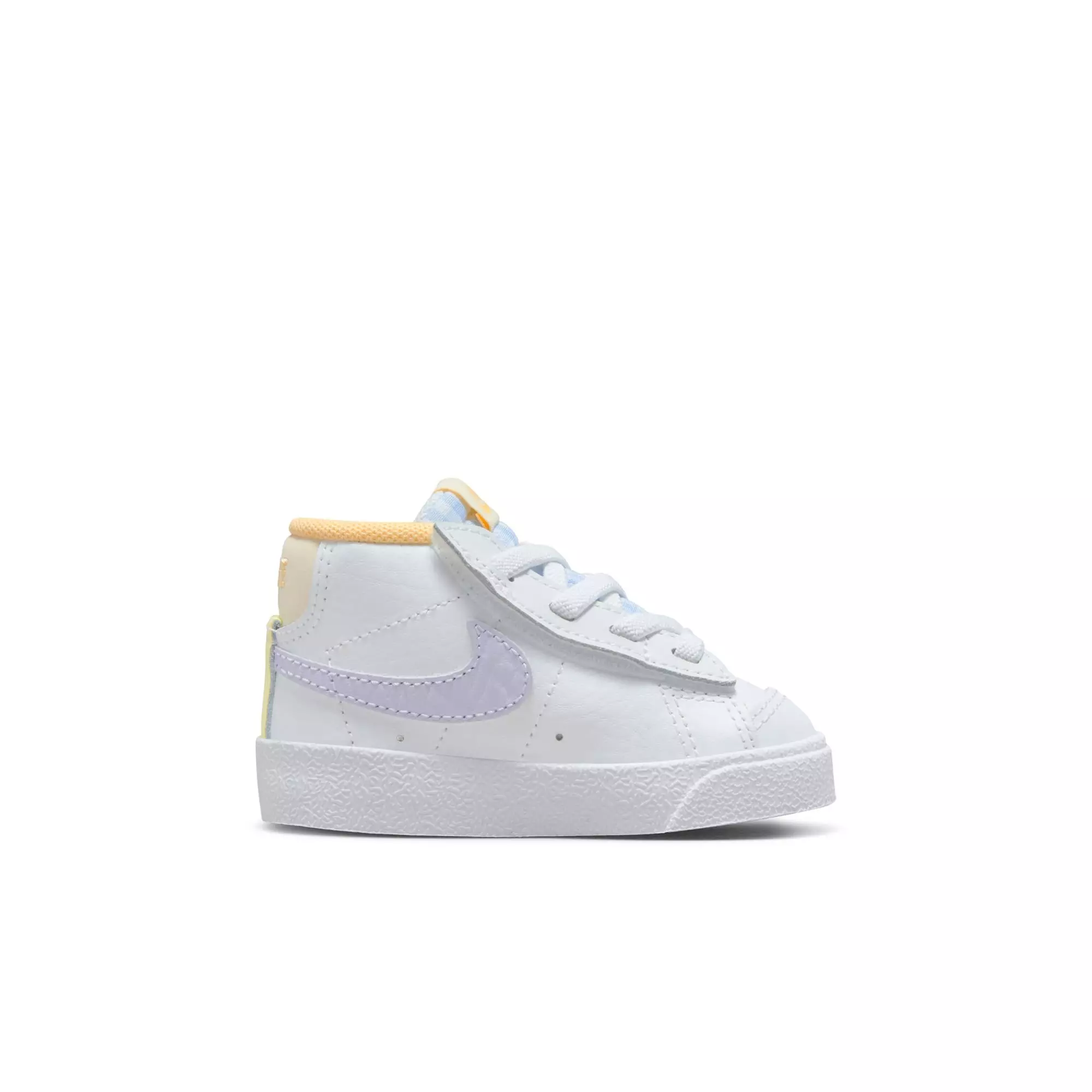 Nike Blazer Mid '77 "White/Purple/Yellow" Toddler Girls' Shoe - PURPLE/YELLOW