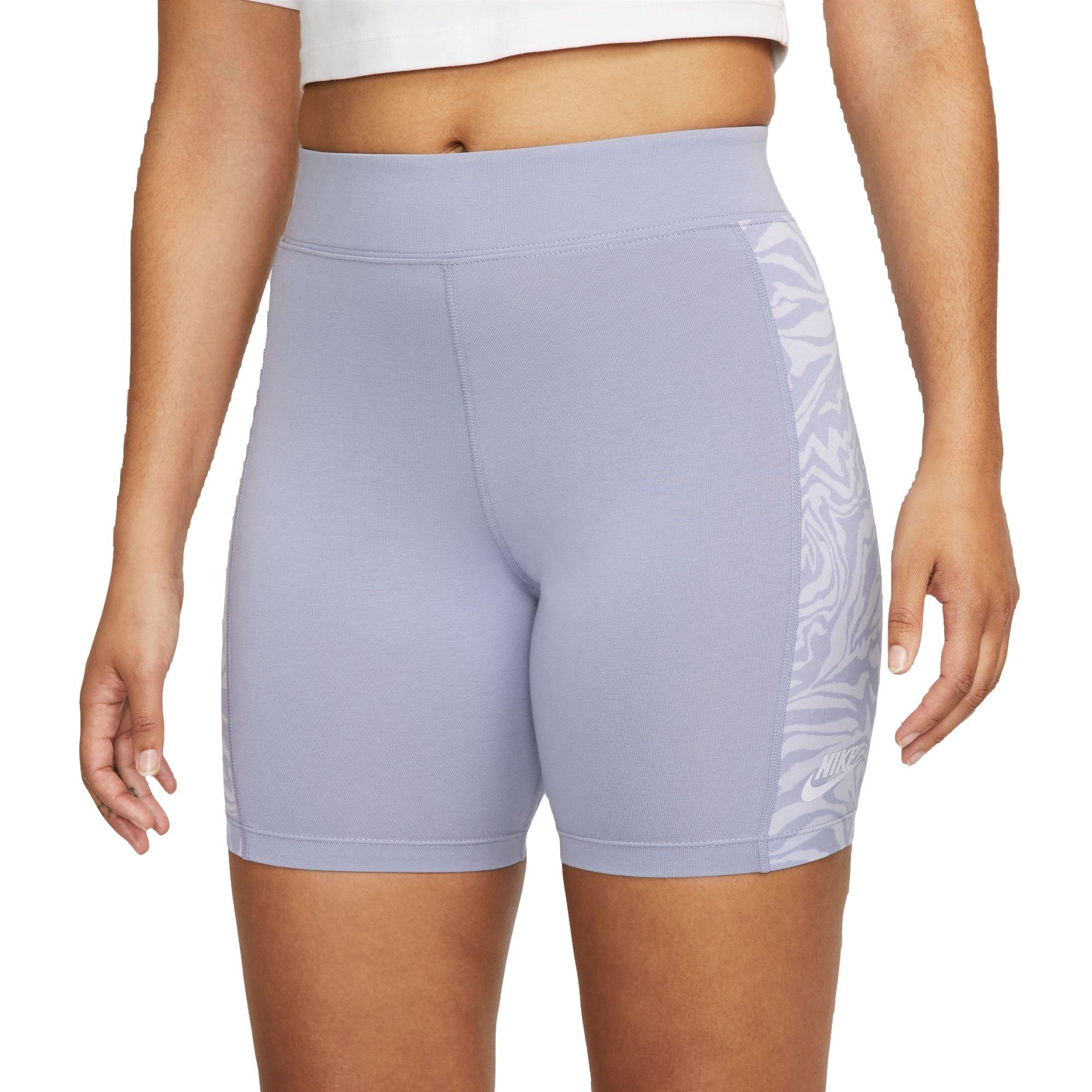 Nike Women's Sportswear Swirl Bike Shorts - PURPLE