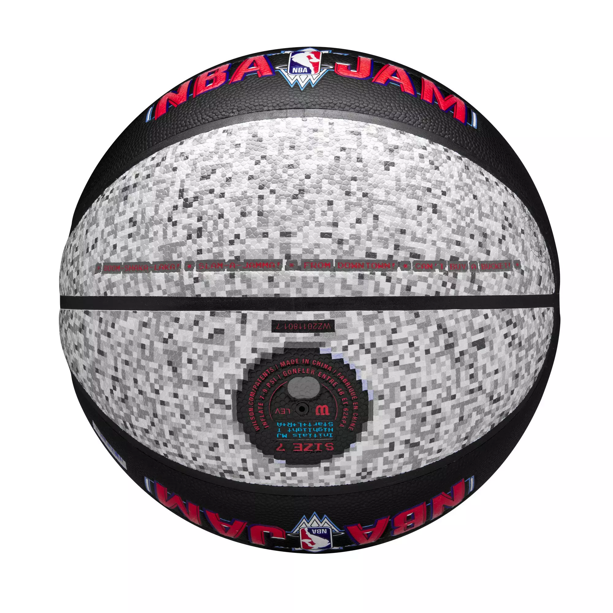 Wilson NBA Jam 29.5" Indoor/Outdoor Basketball - BLACK/GREY/RED