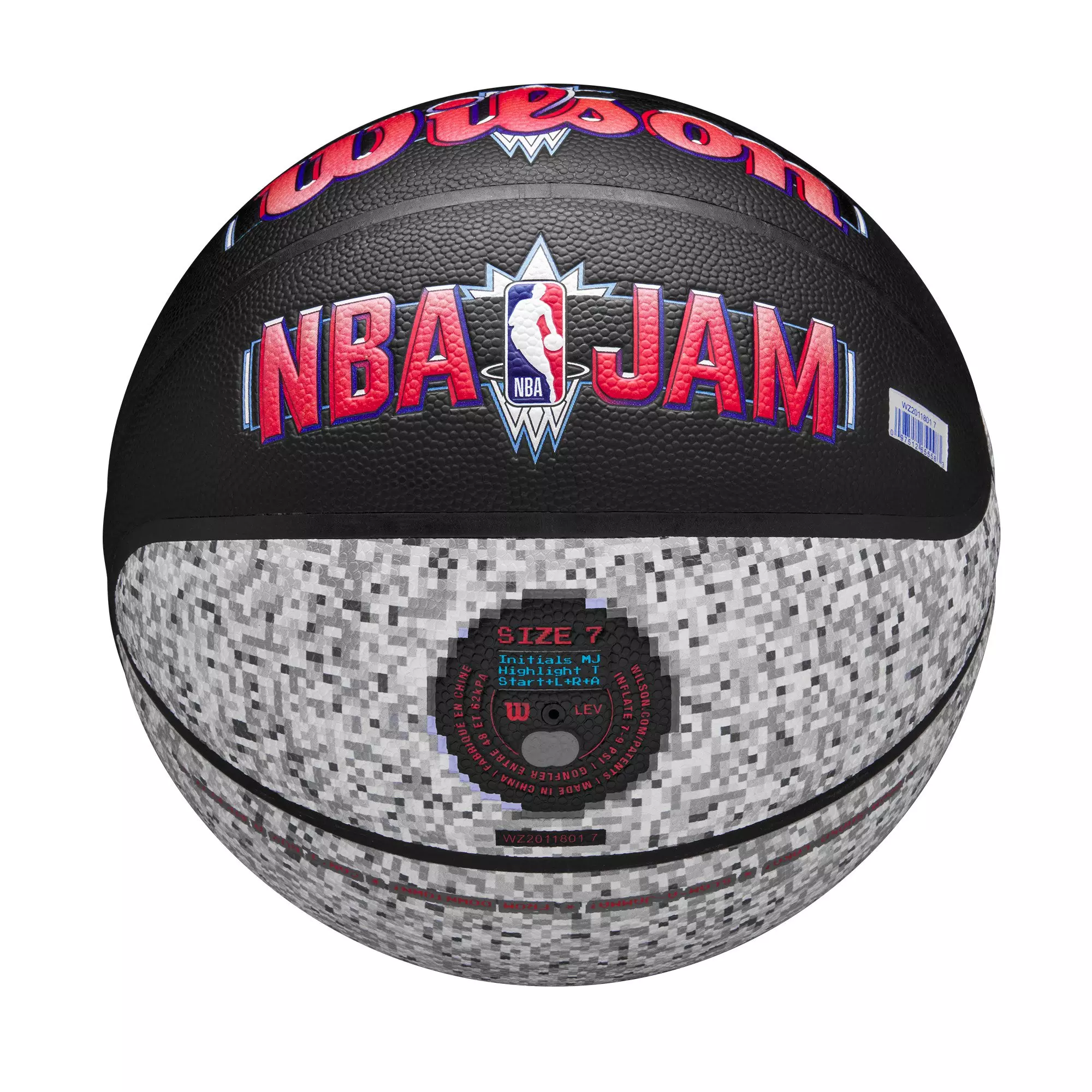 Wilson NBA Jam 29.5" Indoor/Outdoor Basketball - BLACK/GREY/RED