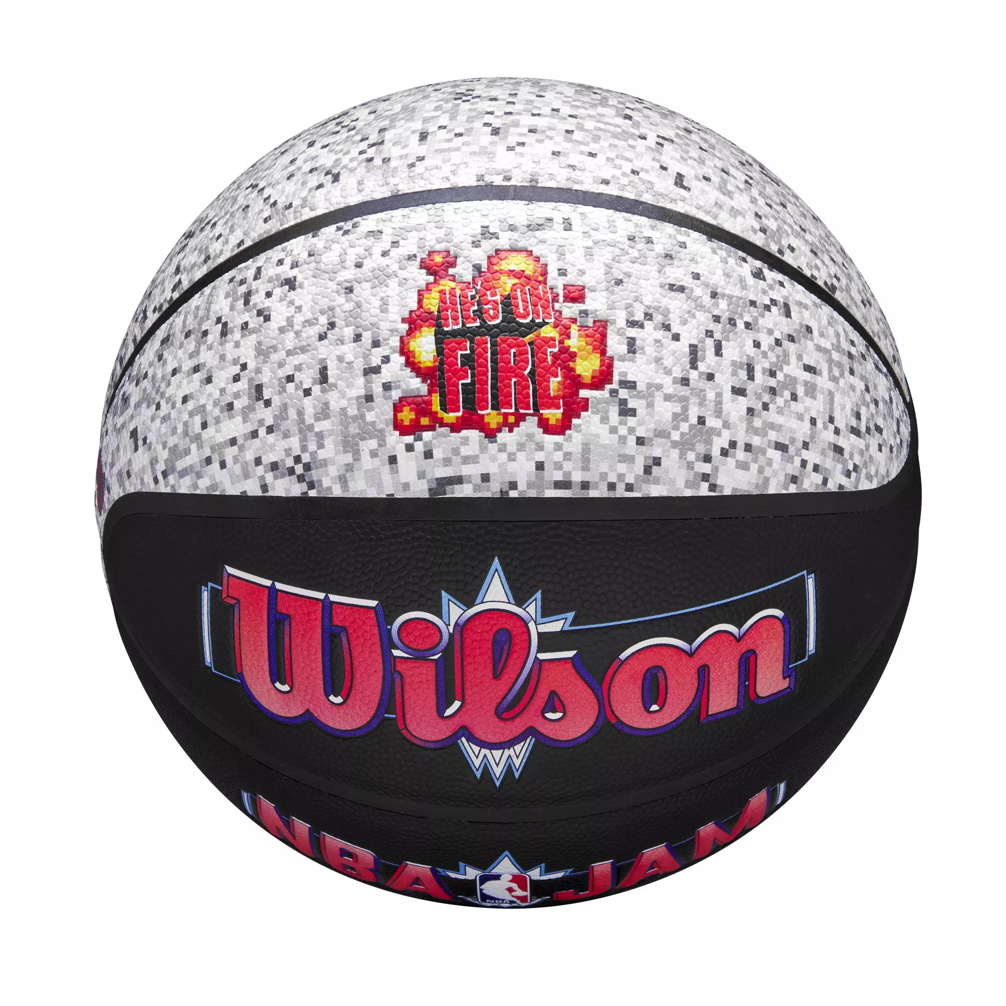 Wilson NBA Jam 29.5" Indoor/Outdoor Basketball - BLACK/GREY/RED