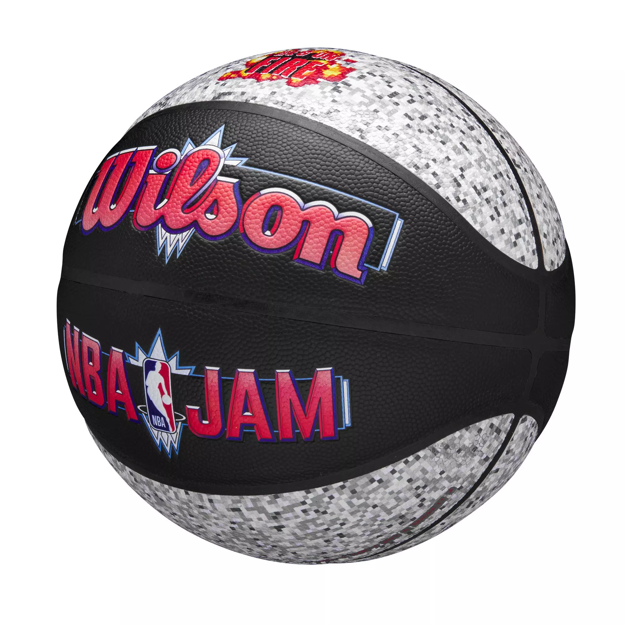 Wilson NBA Jam 29.5" Indoor/Outdoor Basketball - BLACK/GREY/RED