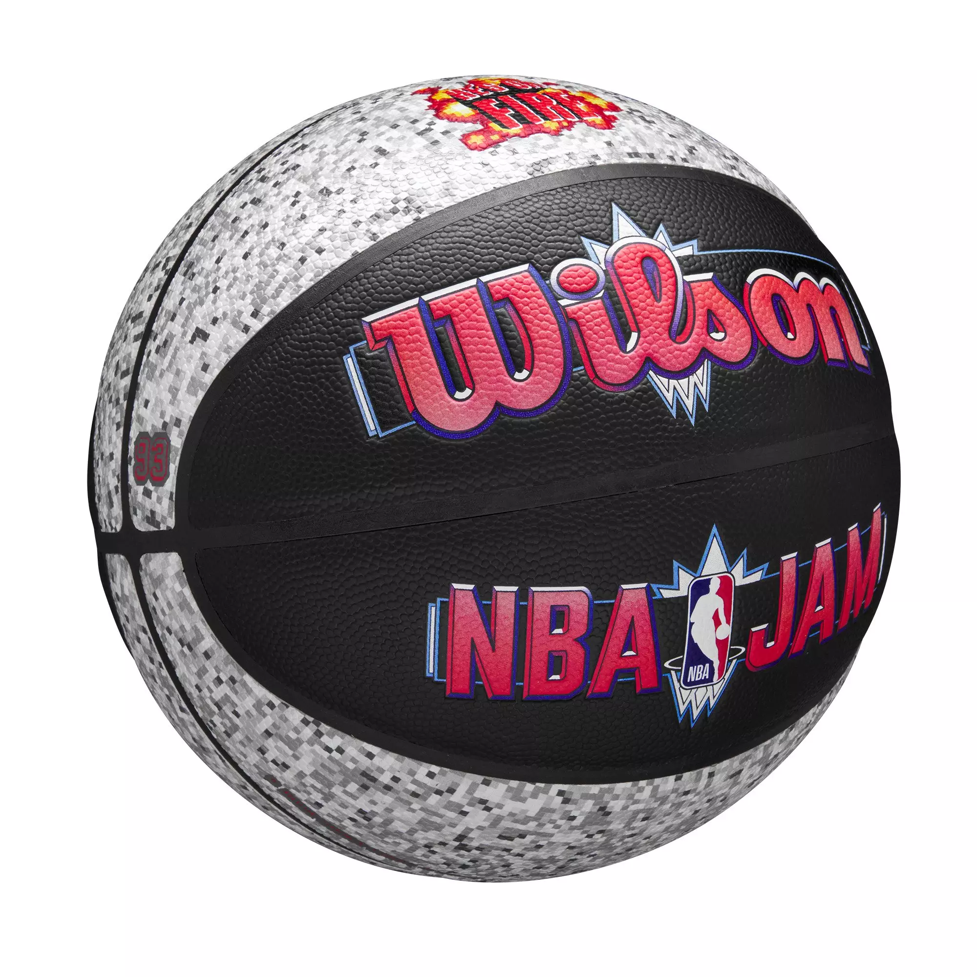Wilson NBA Jam 29.5" Indoor/Outdoor Basketball - BLACK/GREY/RED