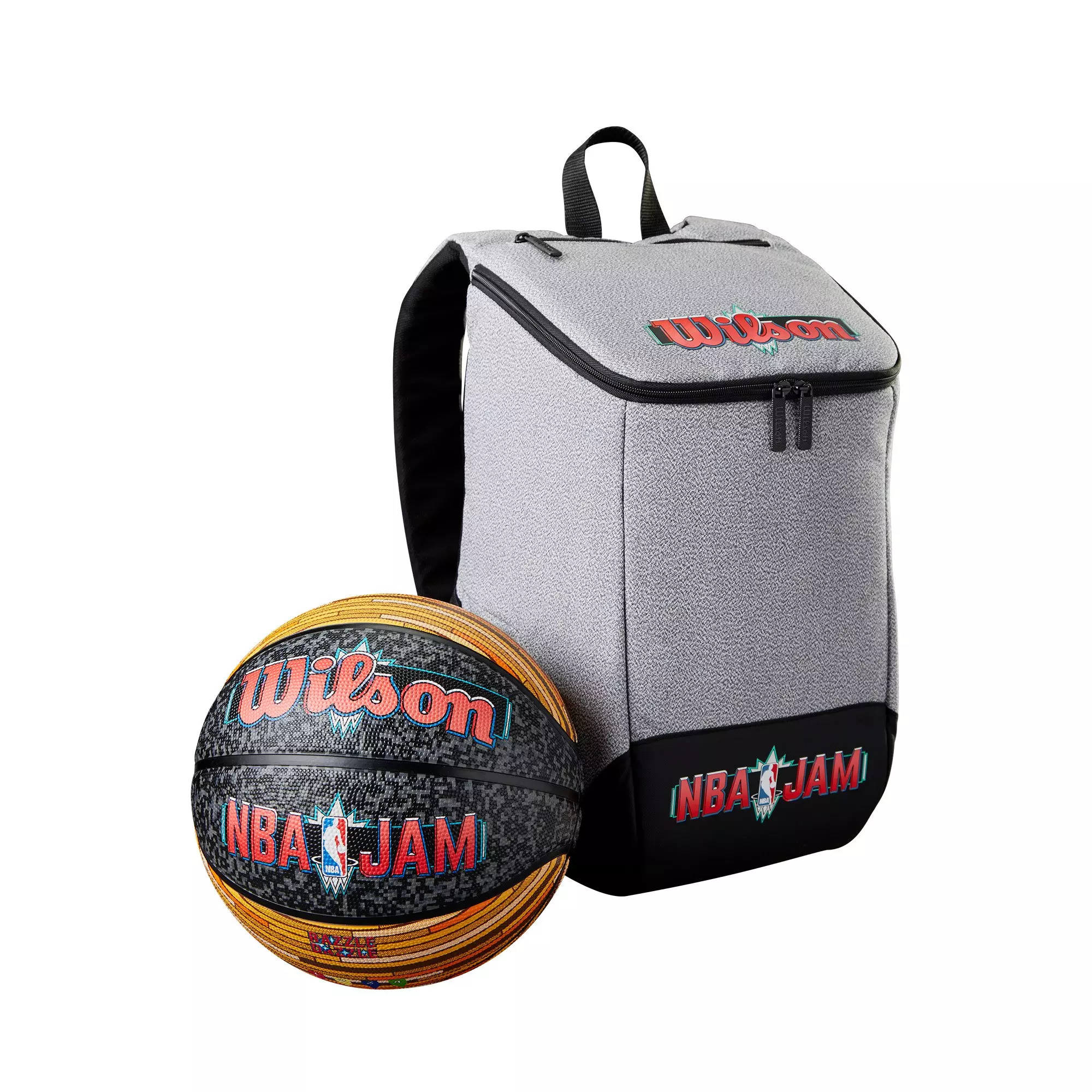 Wilson NBA Jam Authentic Basketball Backpack - GREY/BLACK