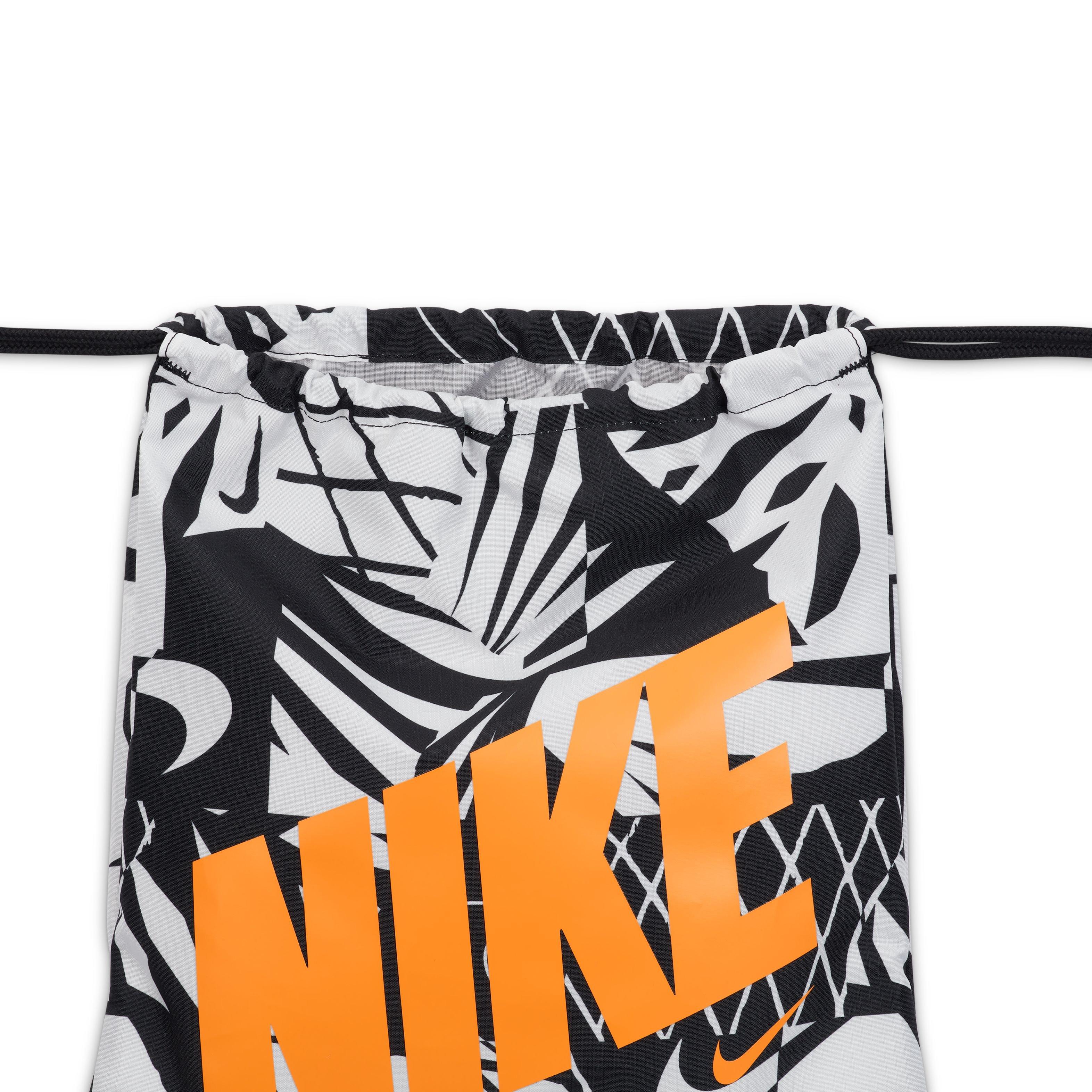 Nike Big Kids' Drawstring Bag-Black/White - BLACK/WHITE Thumbnail View 3
